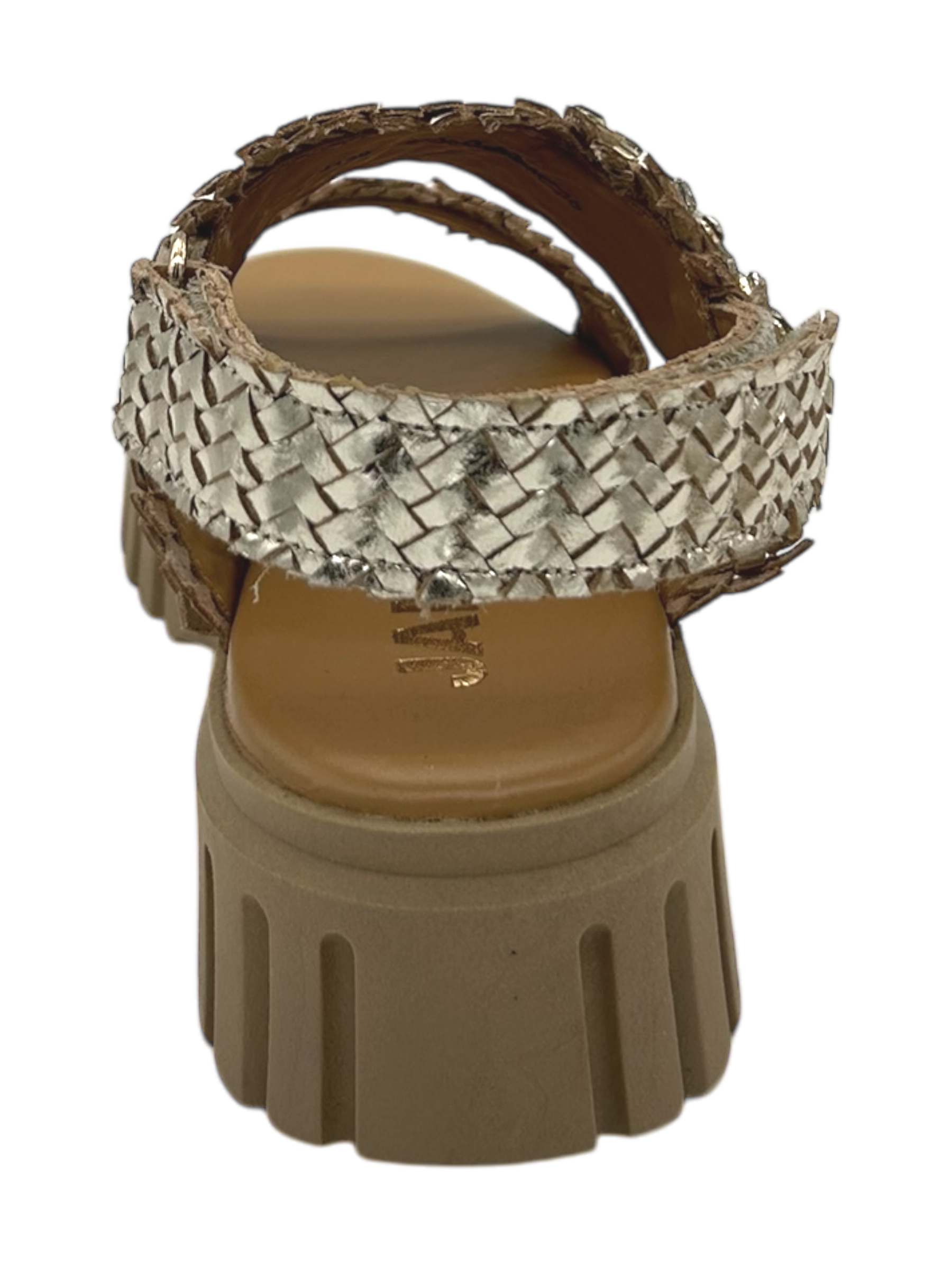 Sandalo pelle donna Janet & Janet Gold - J 118 -