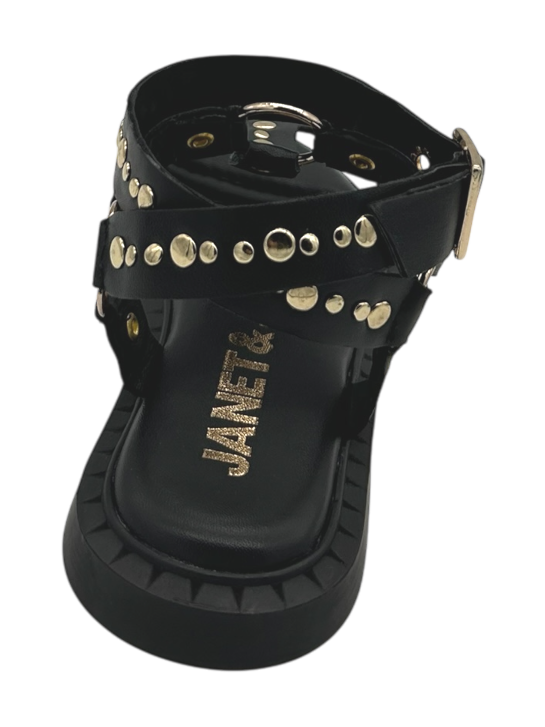 Sandalo pelle donna Janet & Janet Nero - J 143 -