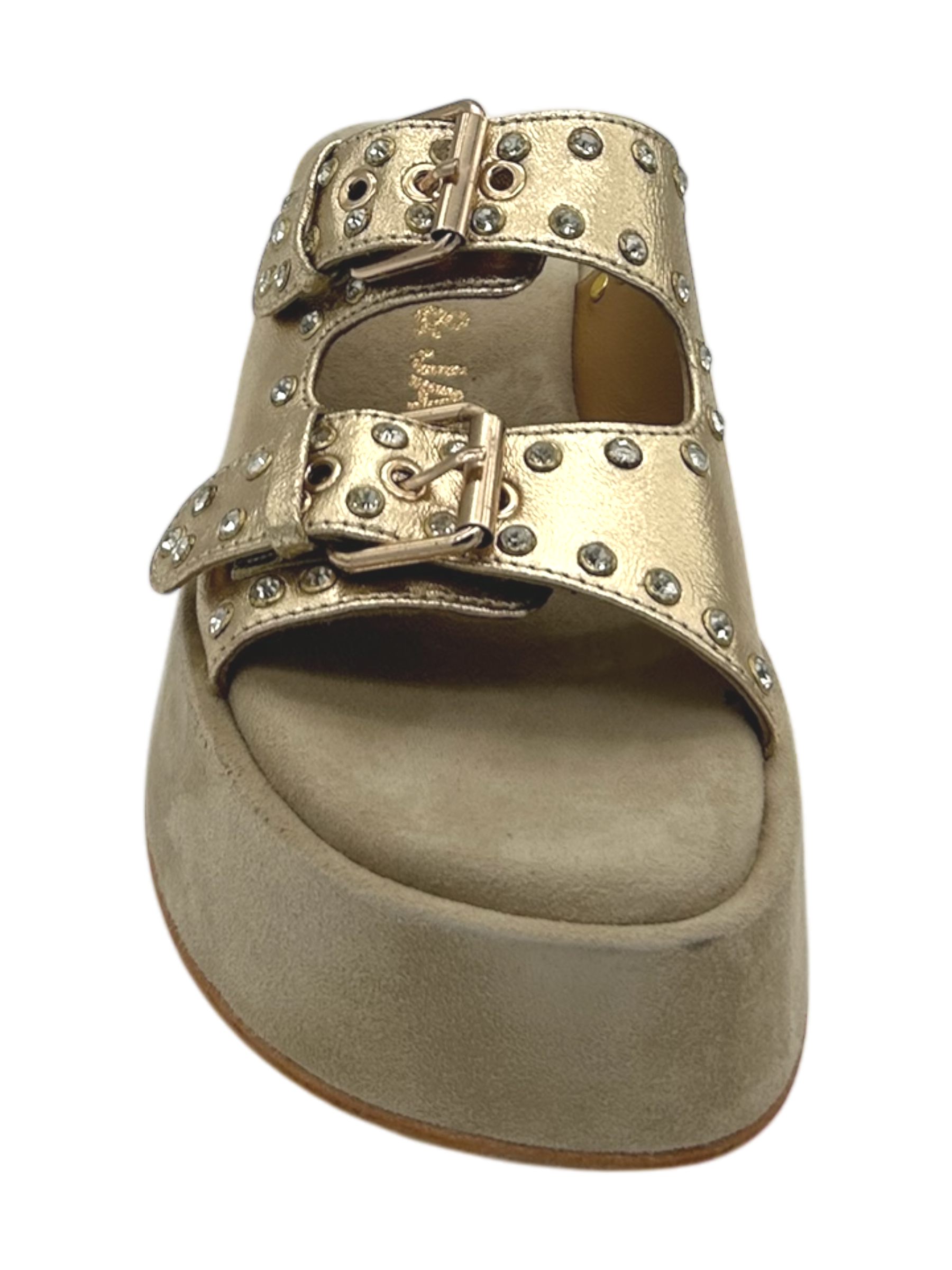 Sandalo pelle donna Janet & Janet Gold - J 116 -