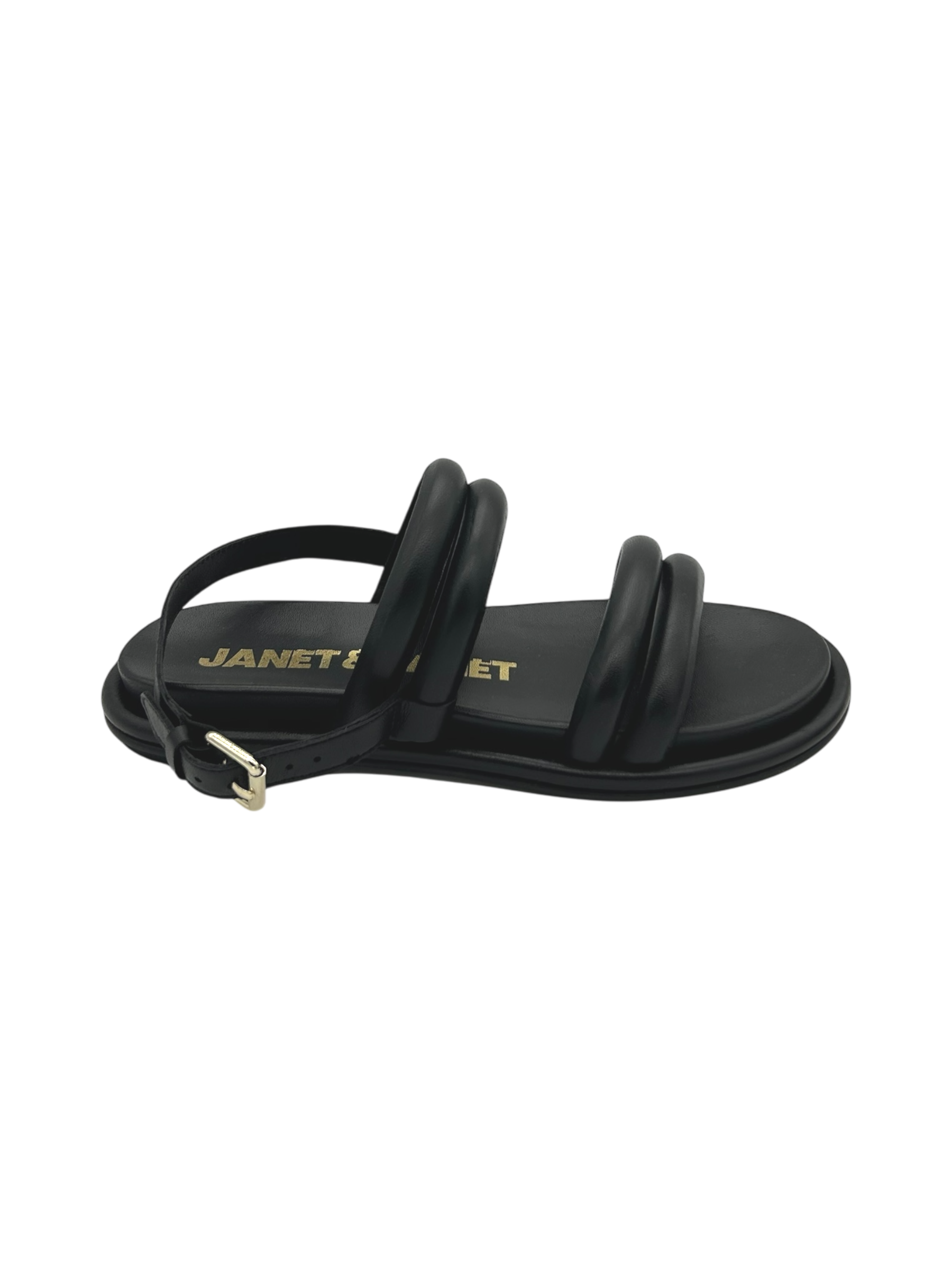 Sandalo pelle donna Janet & Janet Nero - J 161 -