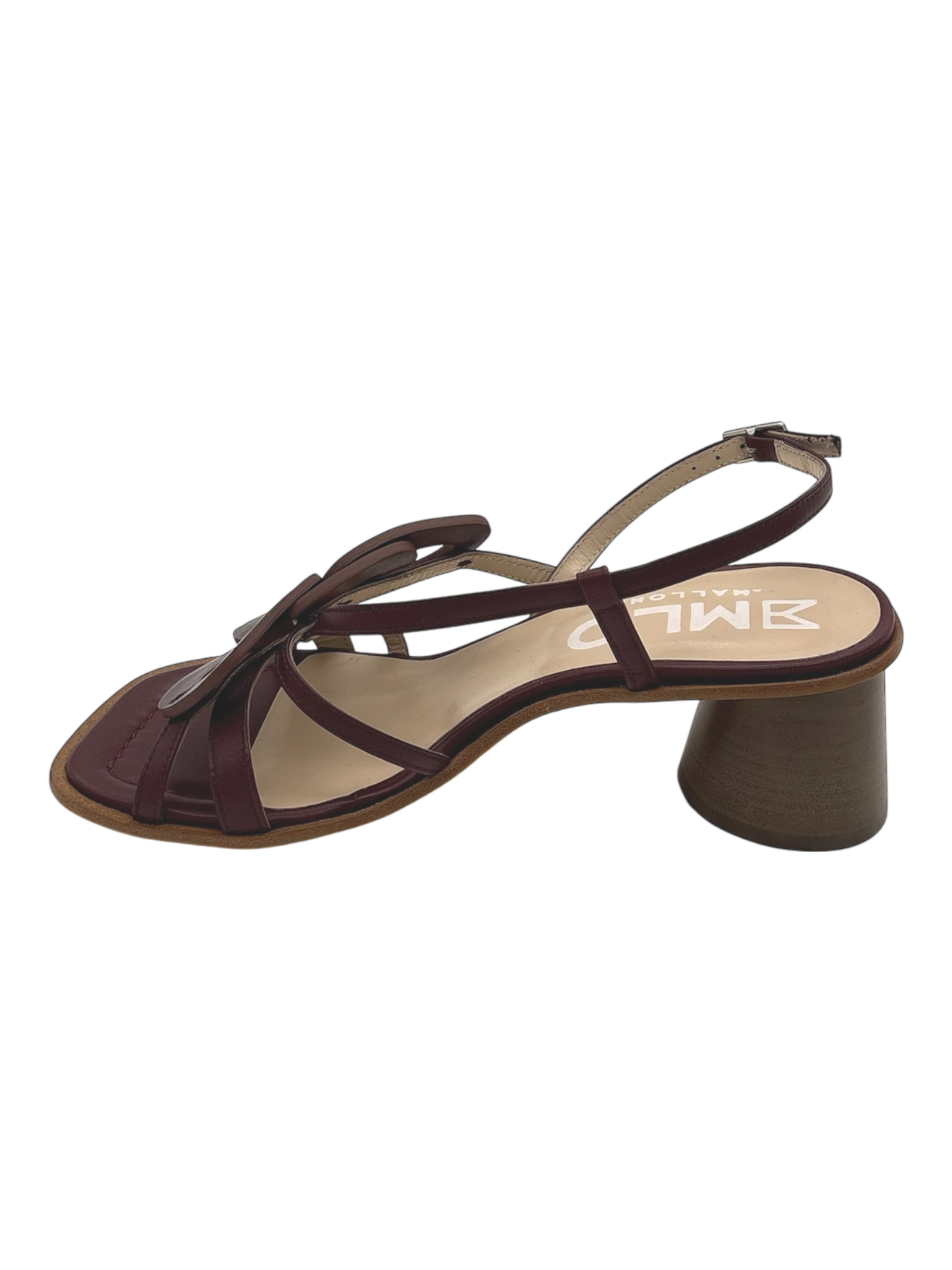 Sandalo pelle donna Malloni Burgundy -X26E30603-