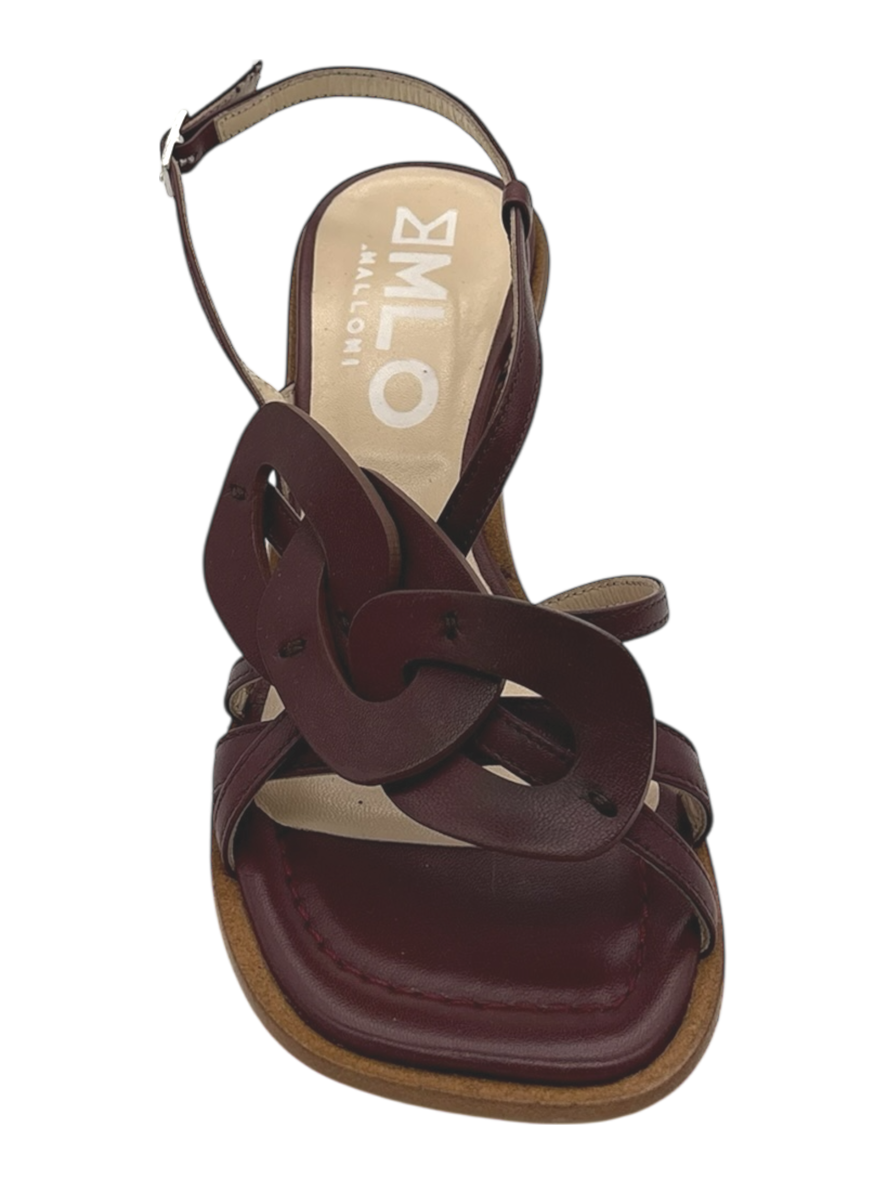 Sandalo pelle donna Malloni Burgundy -X26E30603-