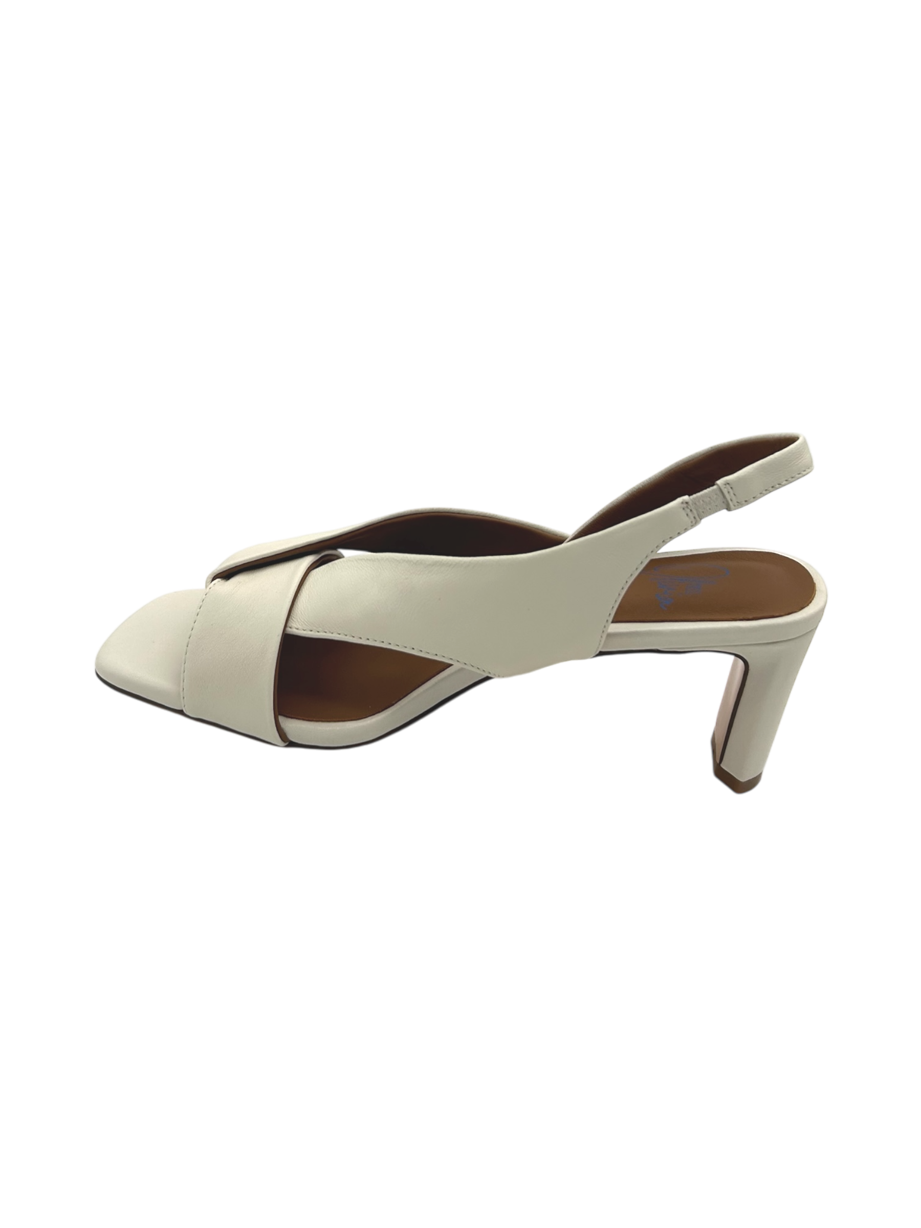 Sandalo pelle donna Miss Olivia Off White - Linda B -