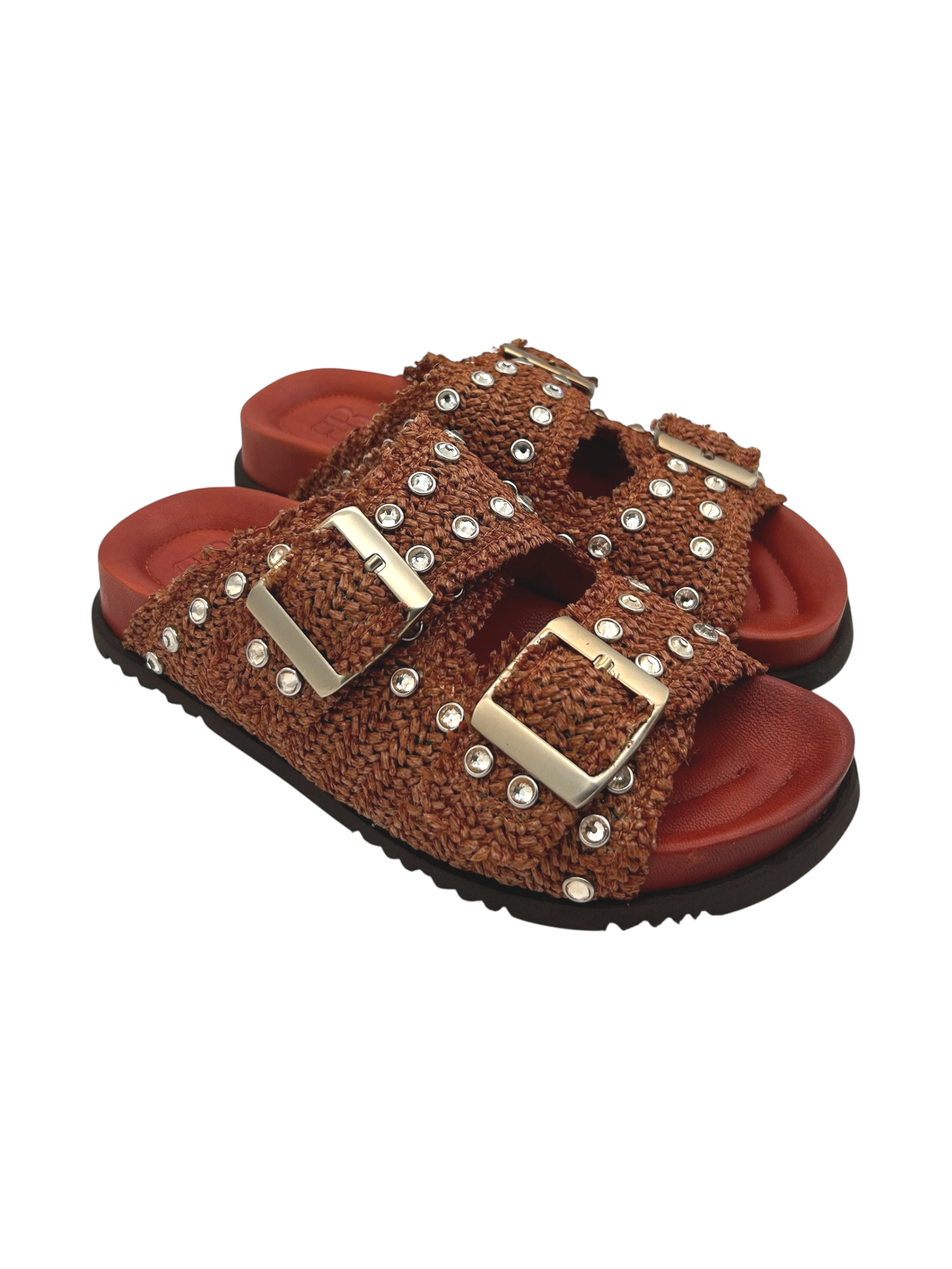 Sandalo Black Rose by Zoe raffia Orange - New Youker 03 -