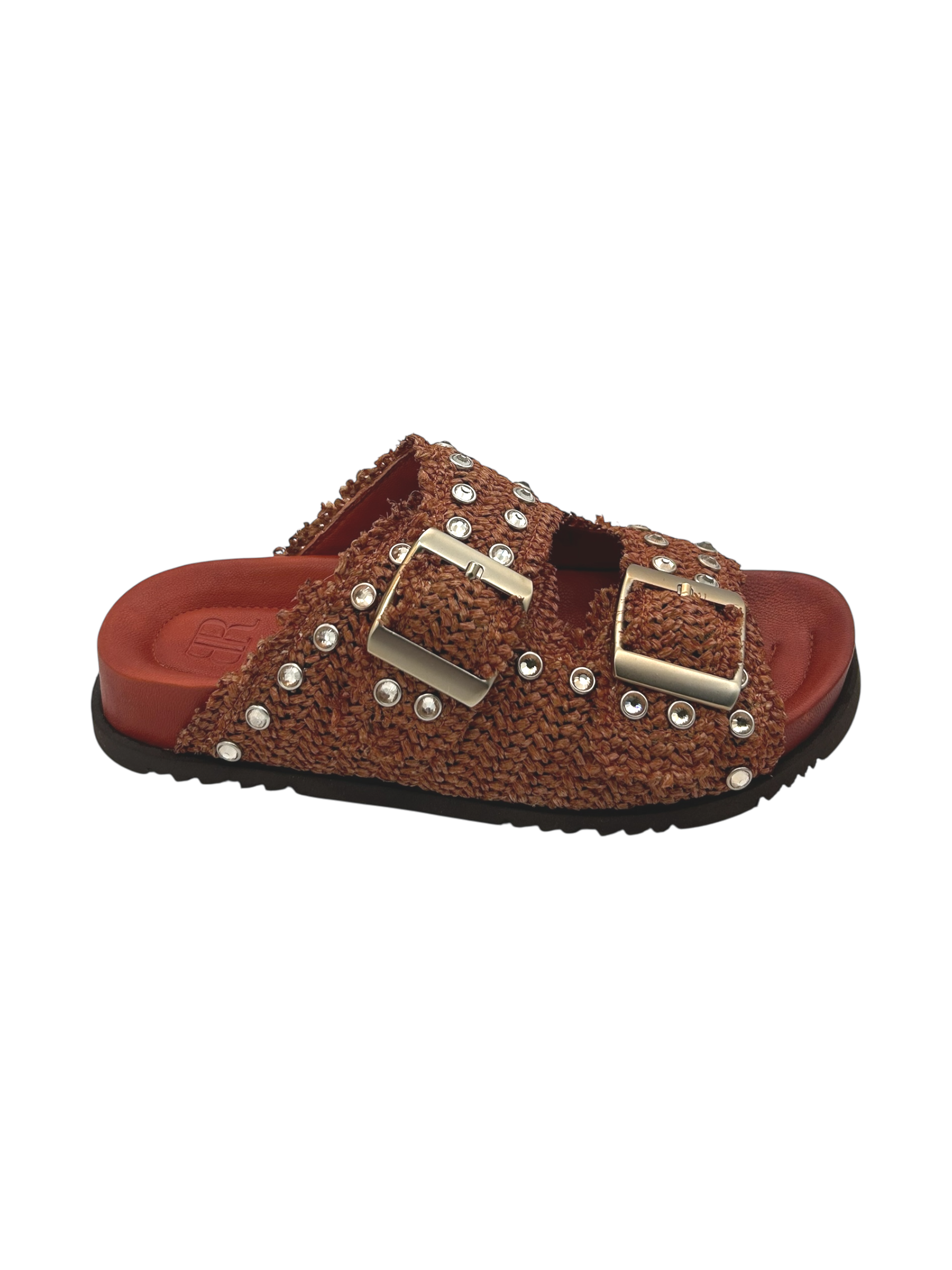 Sandalo Black Rose by Zoe raffia Orange - New Youker 03 -