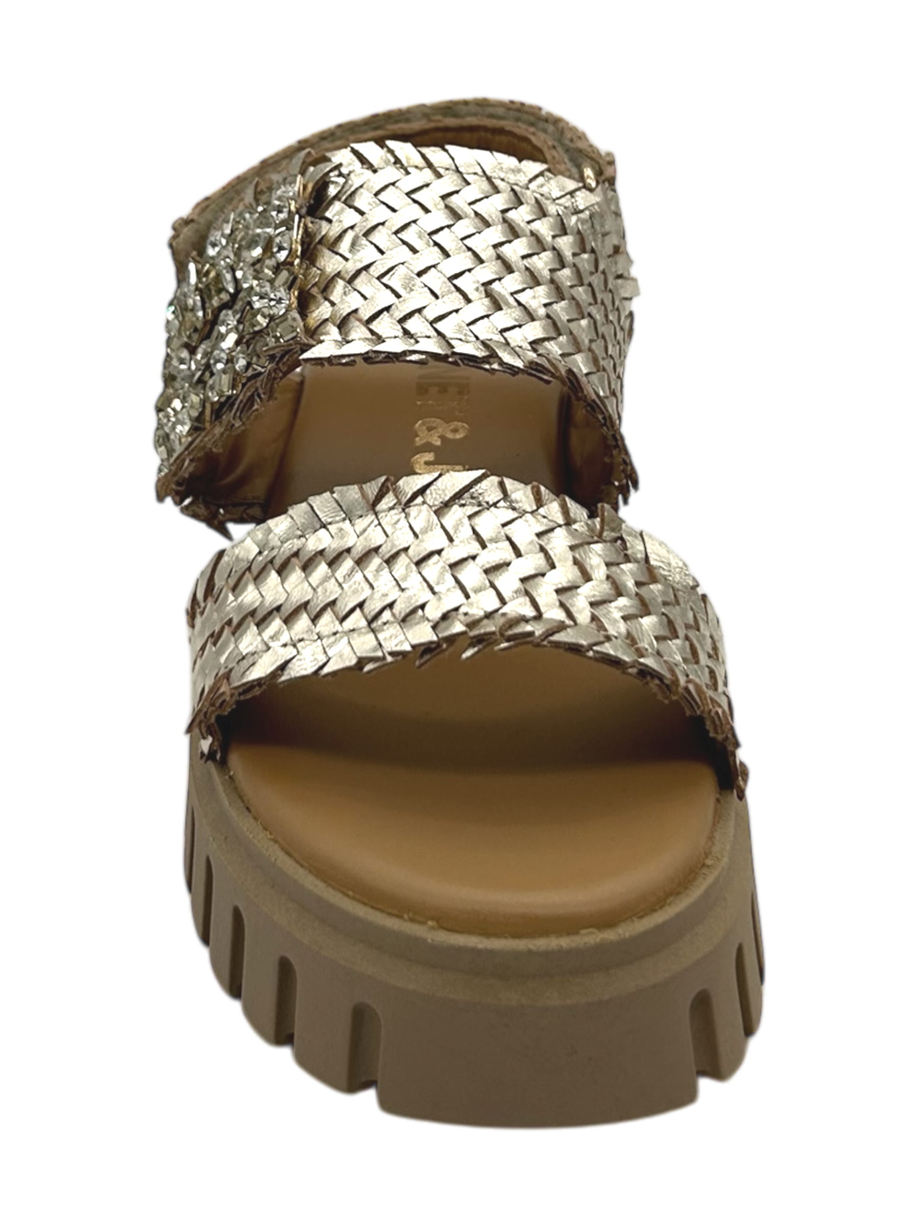 Sandalo pelle donna Janet & Janet Gold - J 117 -