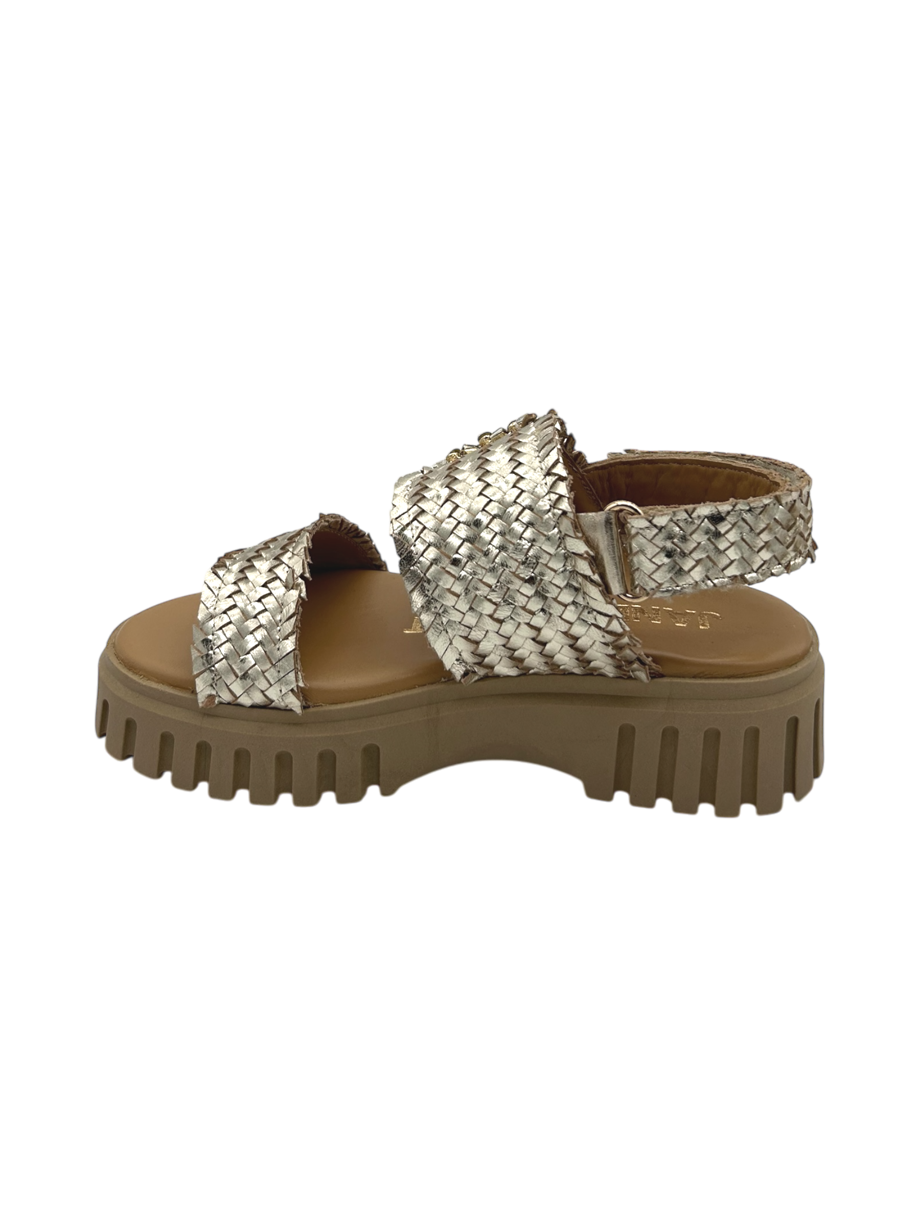 Sandalo pelle donna Janet & Janet Gold - J 117 -