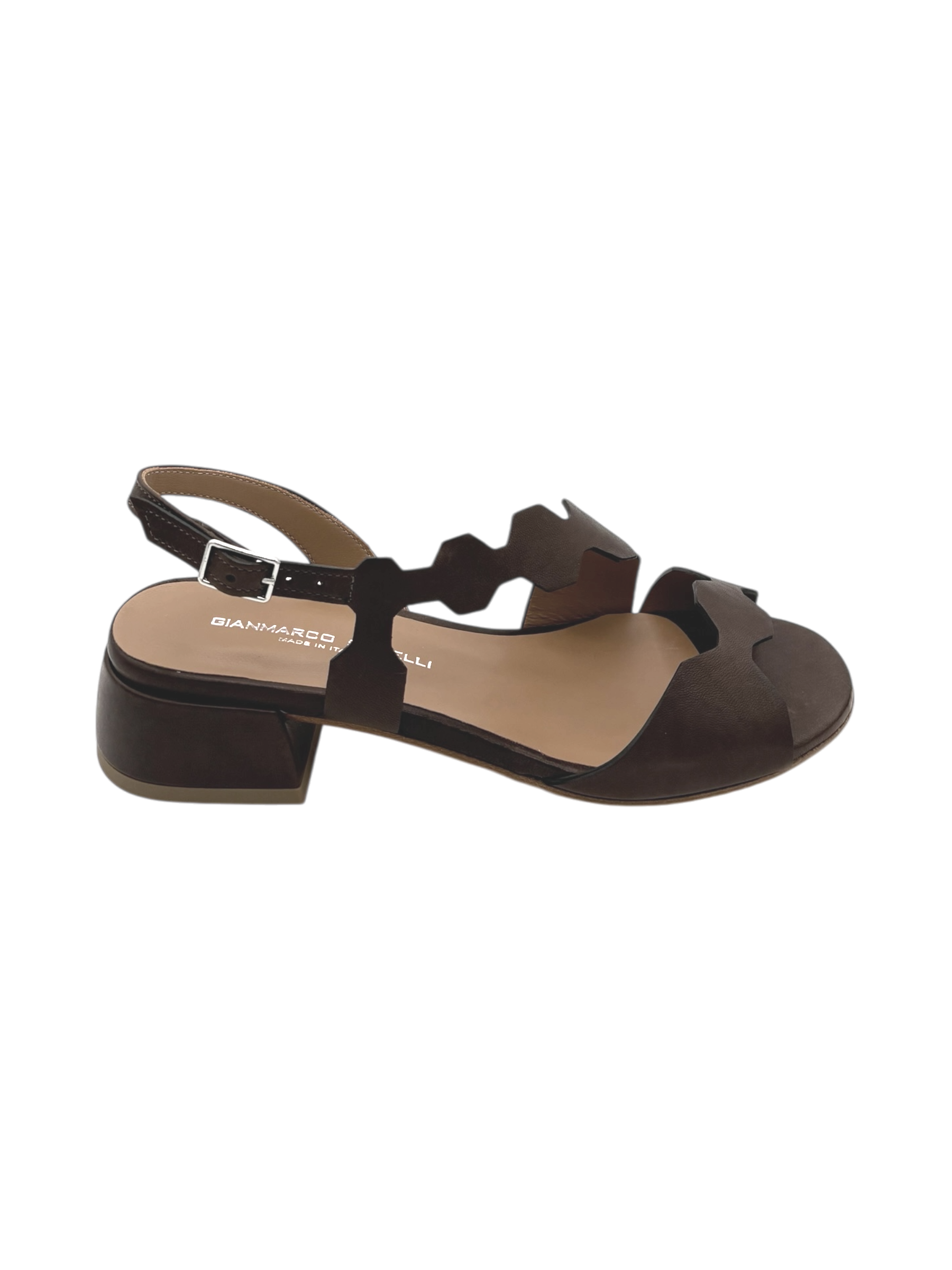 Sandalo pelle donna GIANMARCO SORELLI Testa moro -3057 Riva-