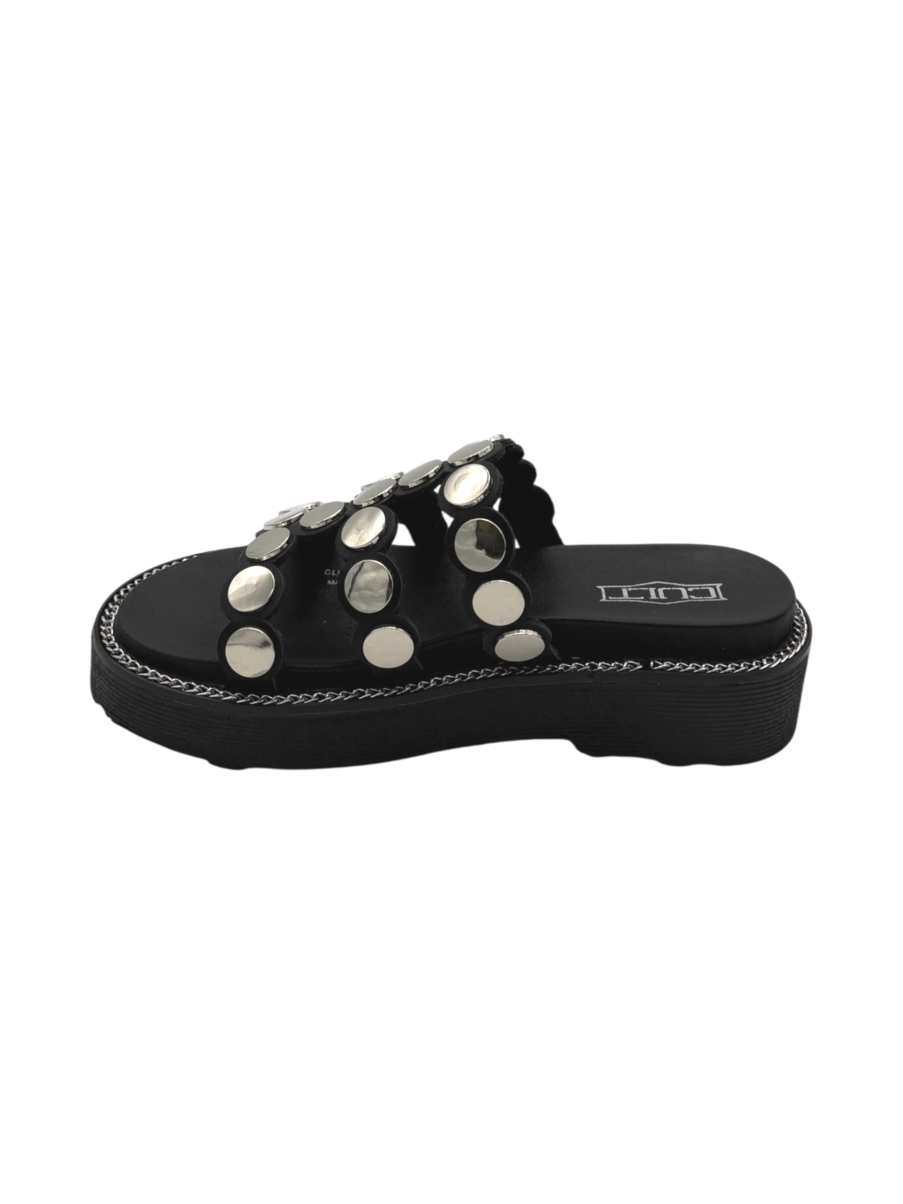 Sandalo Donna CULT Ziggy 4769 in Pelle Nera con Borchie
