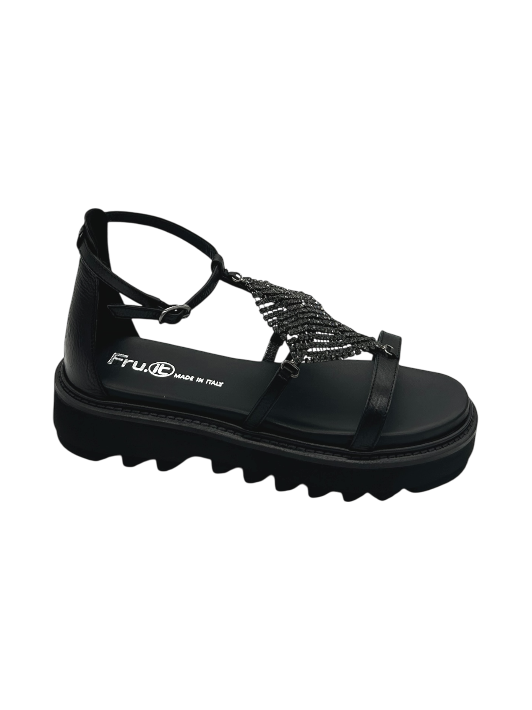 Sandalo pelle donna FRU.IT Black - 9163 -