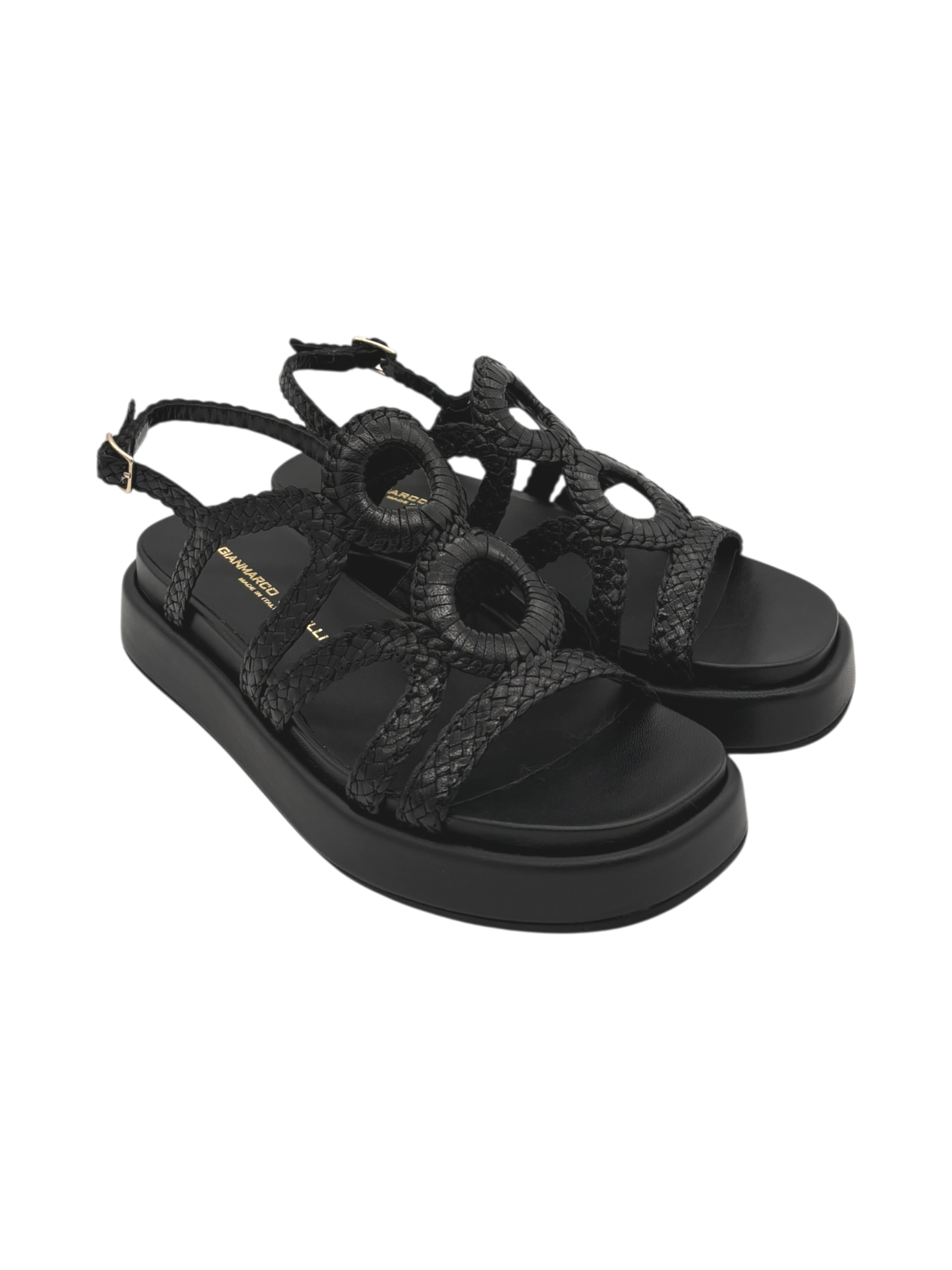 Sandalo pelle donna GIANMARCO SORELLI Black -12270 Ares-