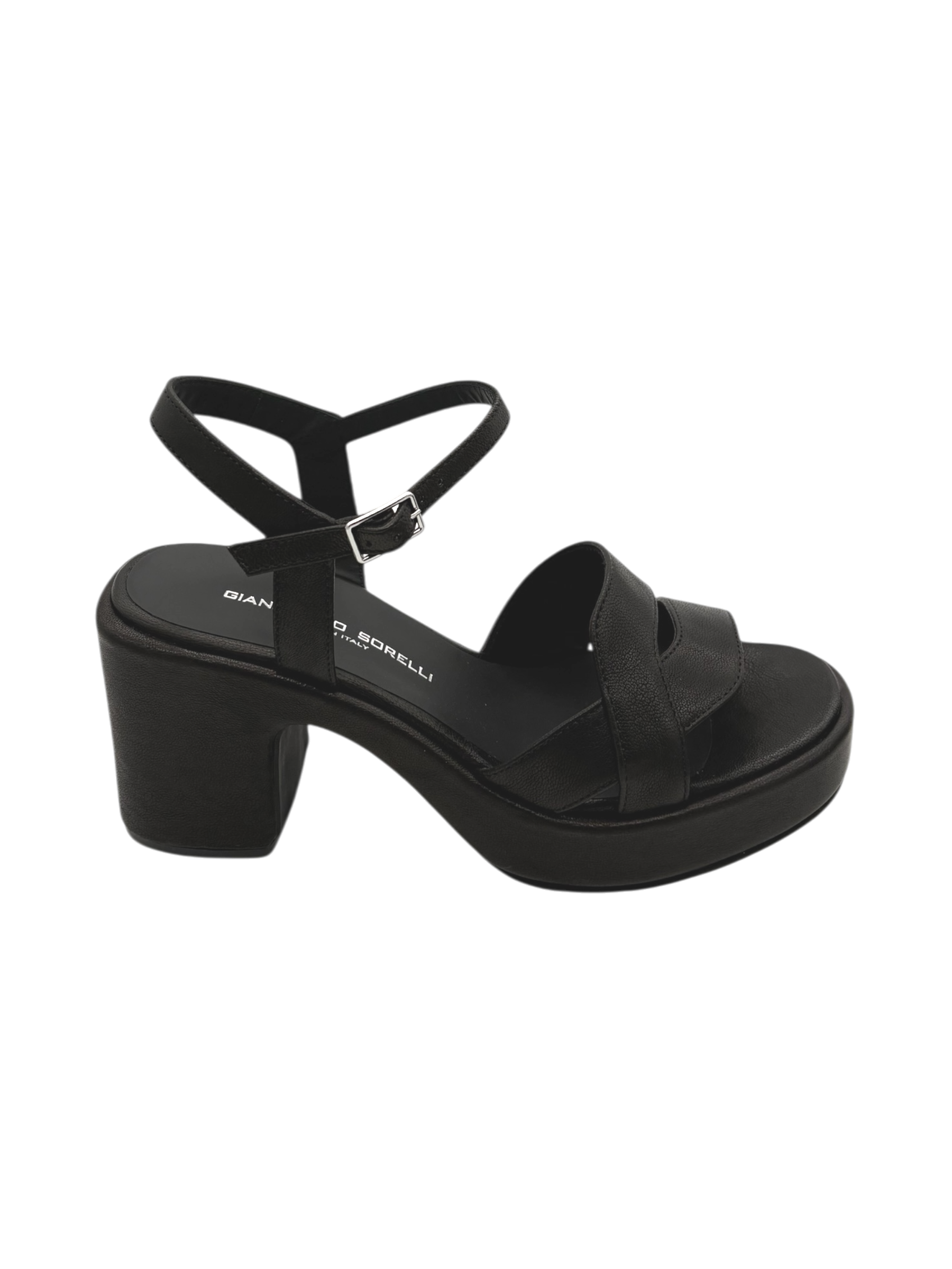 Sandalo pelle donna GIANMARCO SORELLI Black -3033 Jane-