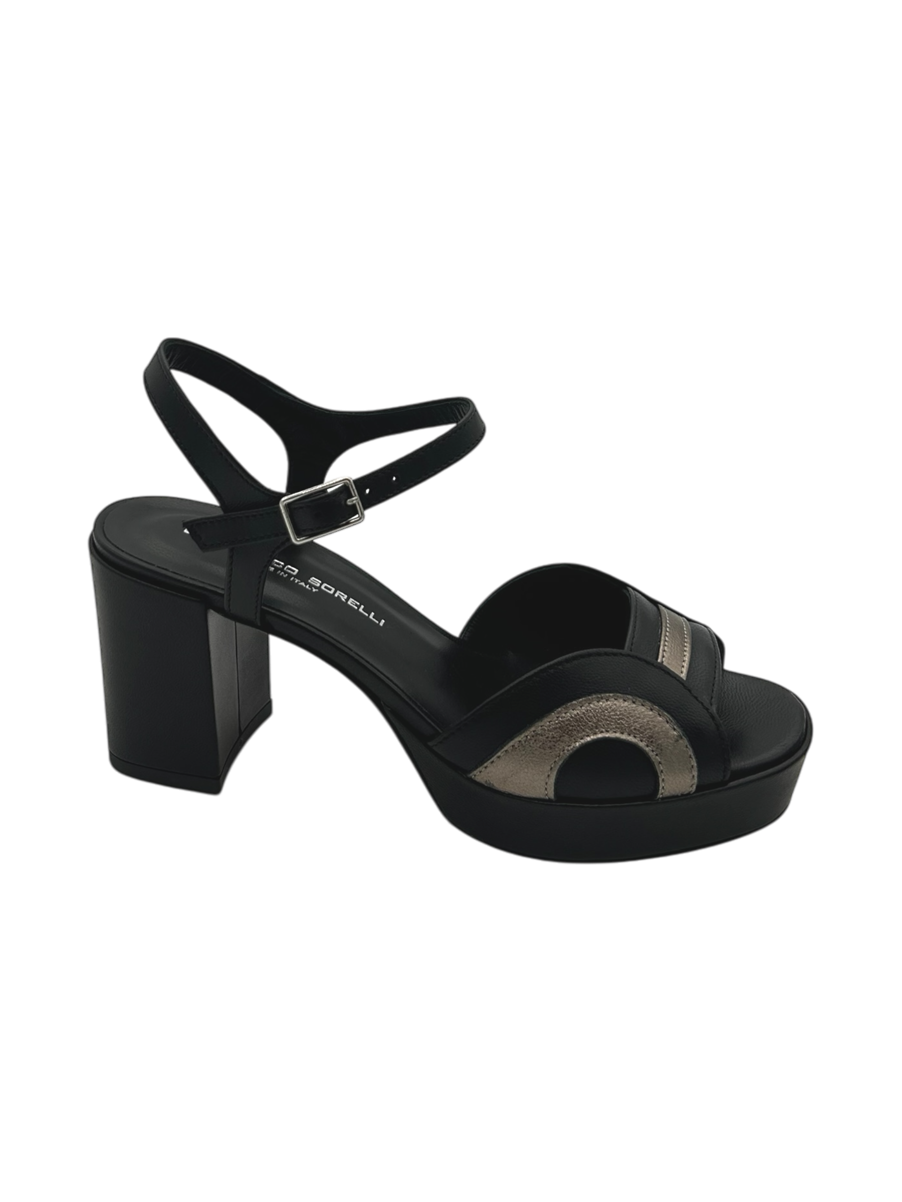 Sandalo pelle donna GIANMARCO SORELLI Nero -2067 Nora-