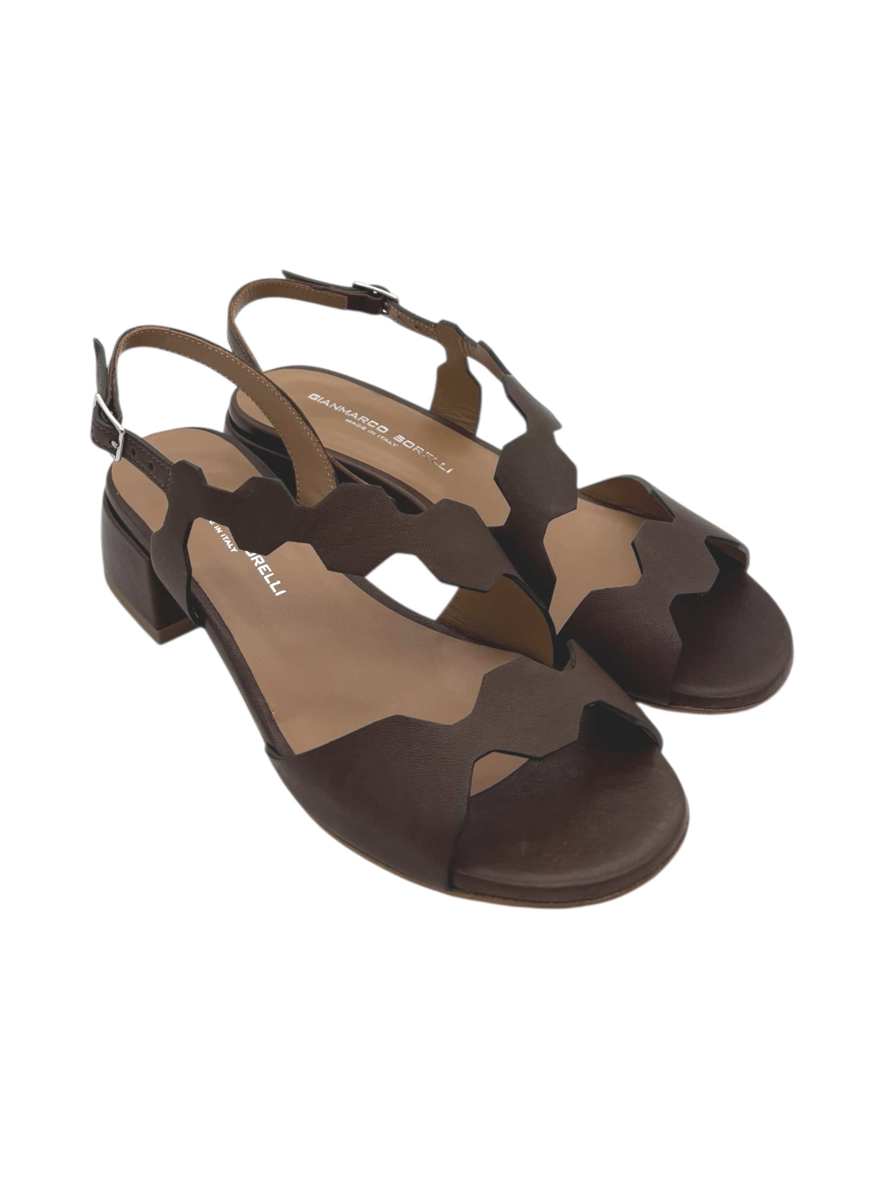 Sandalo pelle donna GIANMARCO SORELLI Testa moro -3057 Riva-