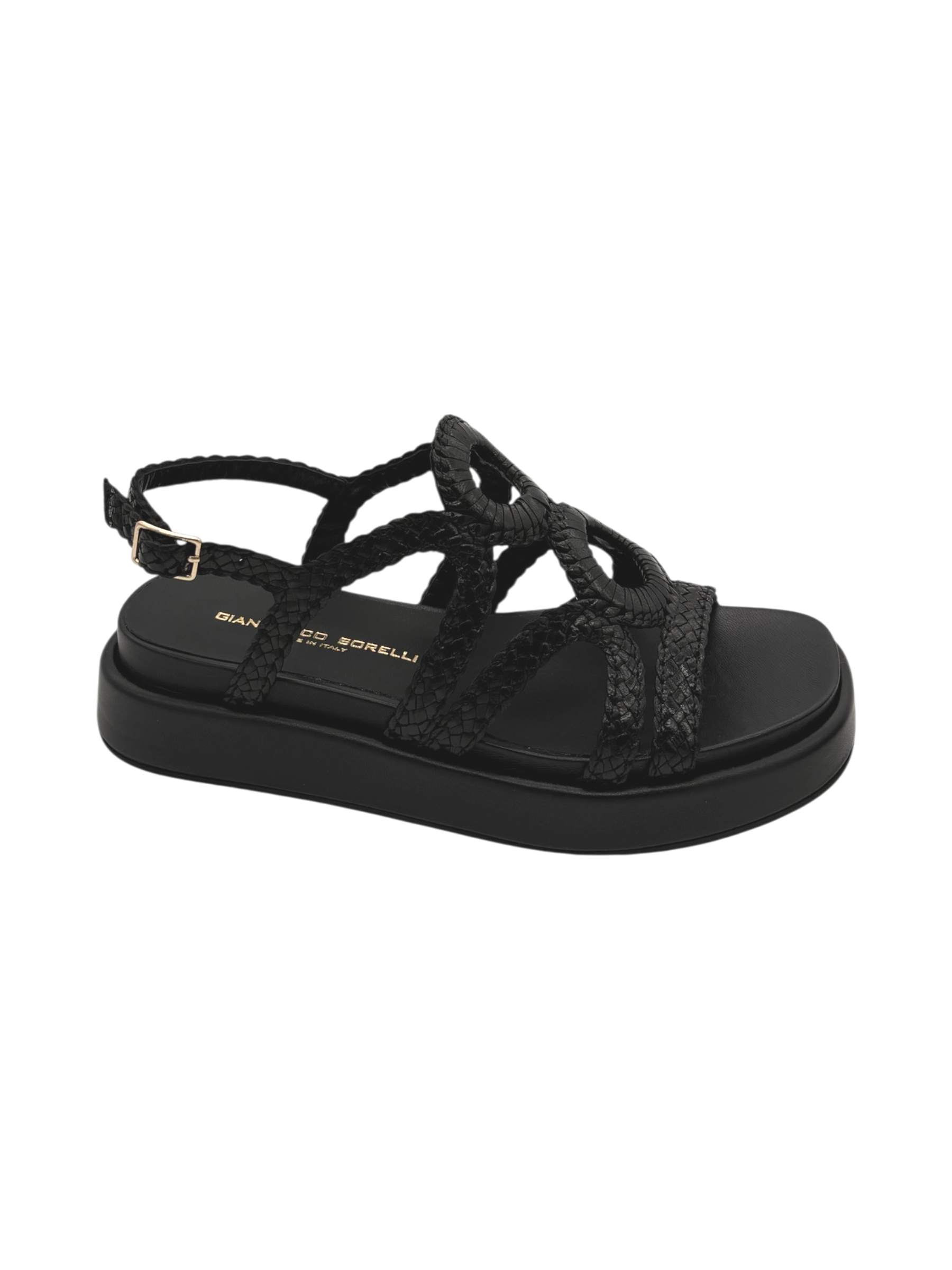 Sandalo pelle donna GIANMARCO SORELLI Black -12270 Ares-