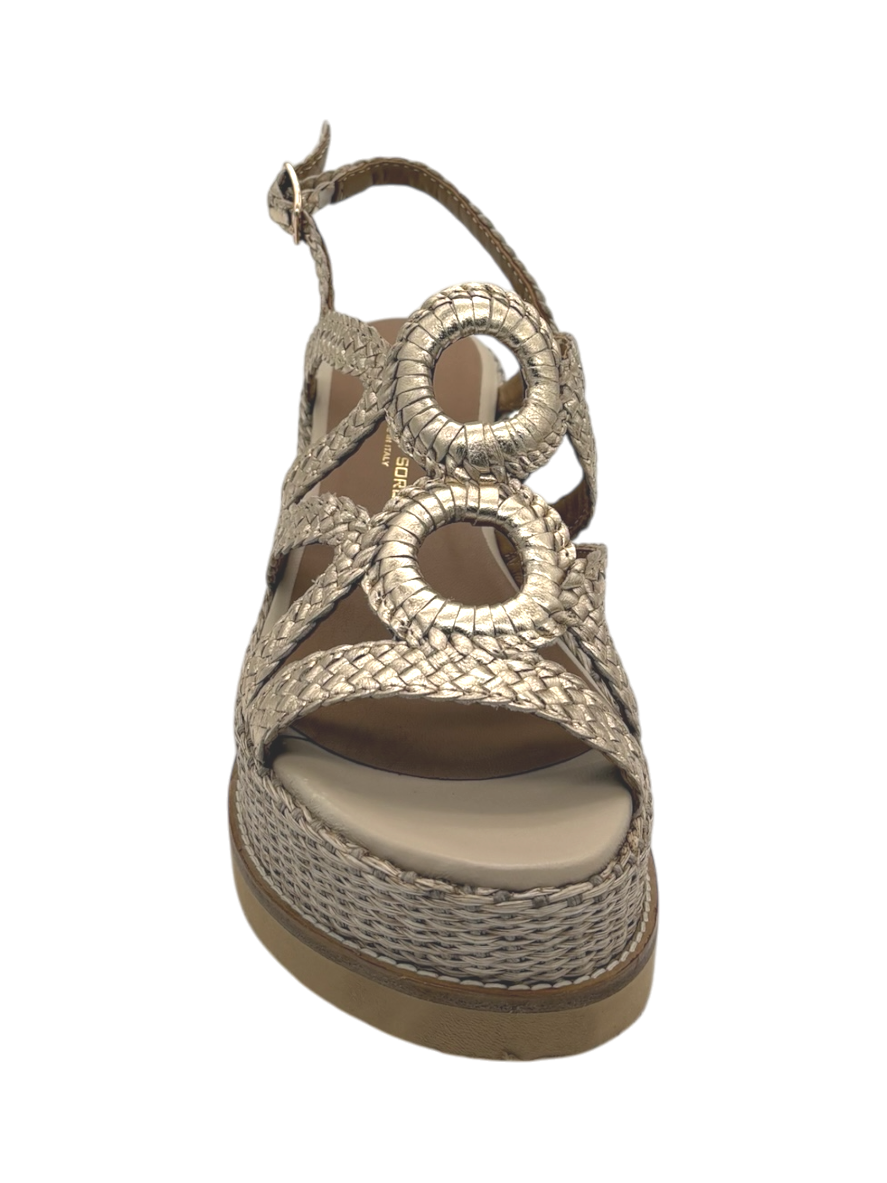 Sandalo pelle donna GIANMARCO SORELLI Gold -12270 Jil-