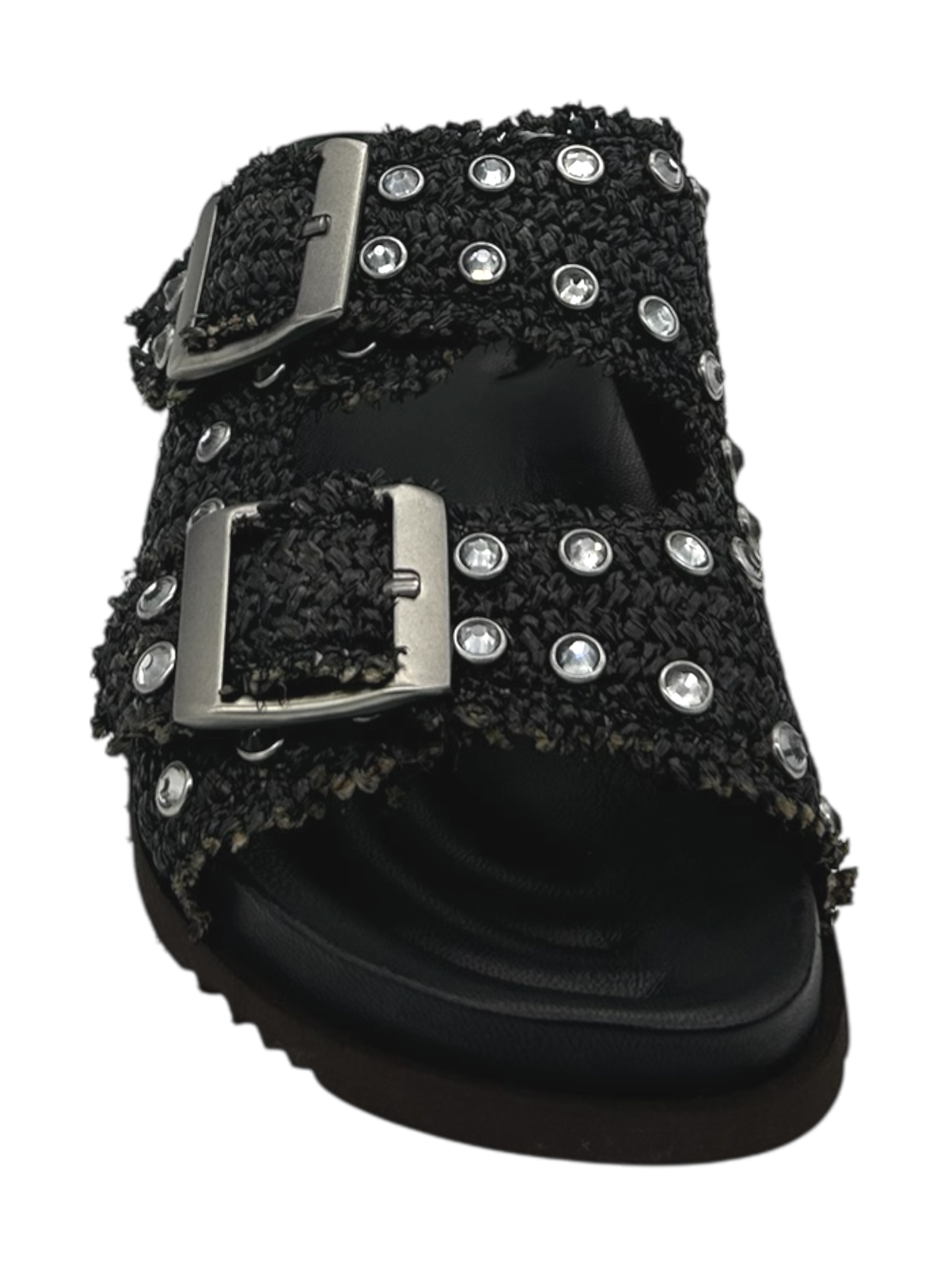 Sandalo Black Rose by Zoe raffia Nero - New Youker 03 -