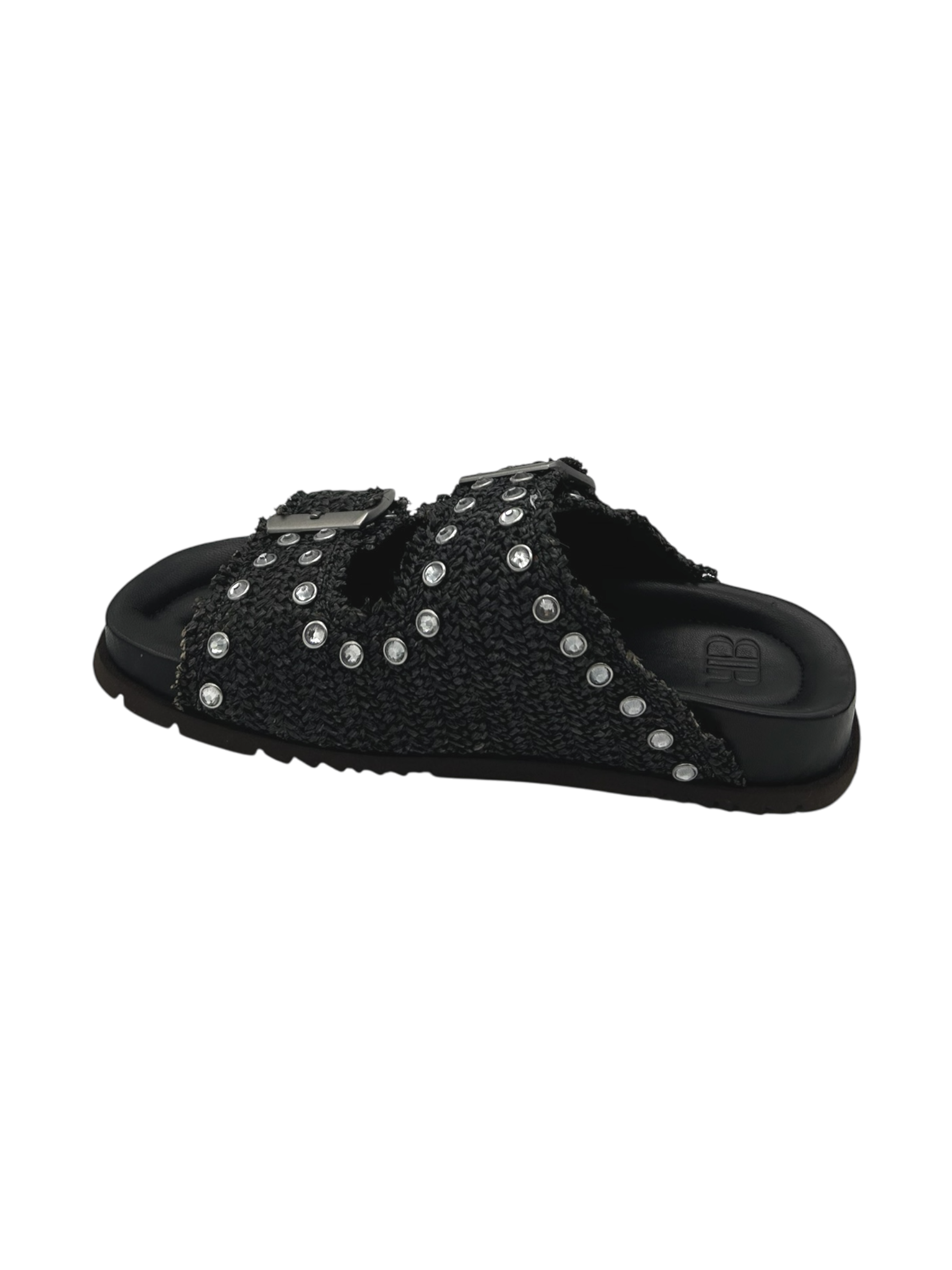 Sandalo Black Rose by Zoe raffia Nero - New Youker 03 -