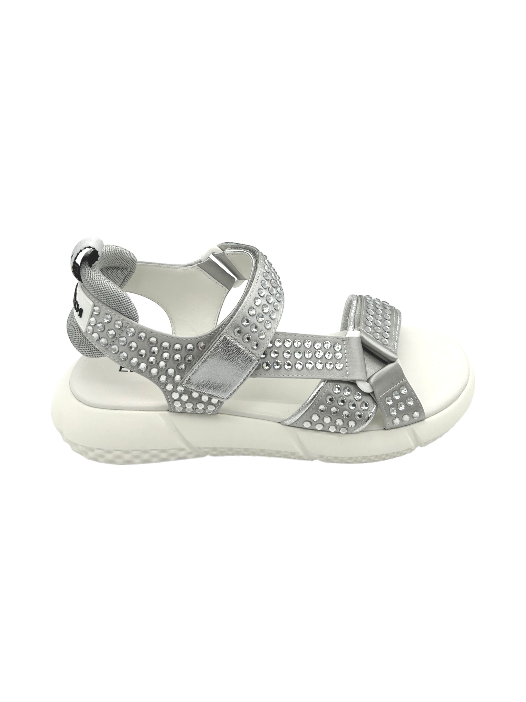 Sandalo basso pelle donna ELENA IACHI Silver - E3227 -