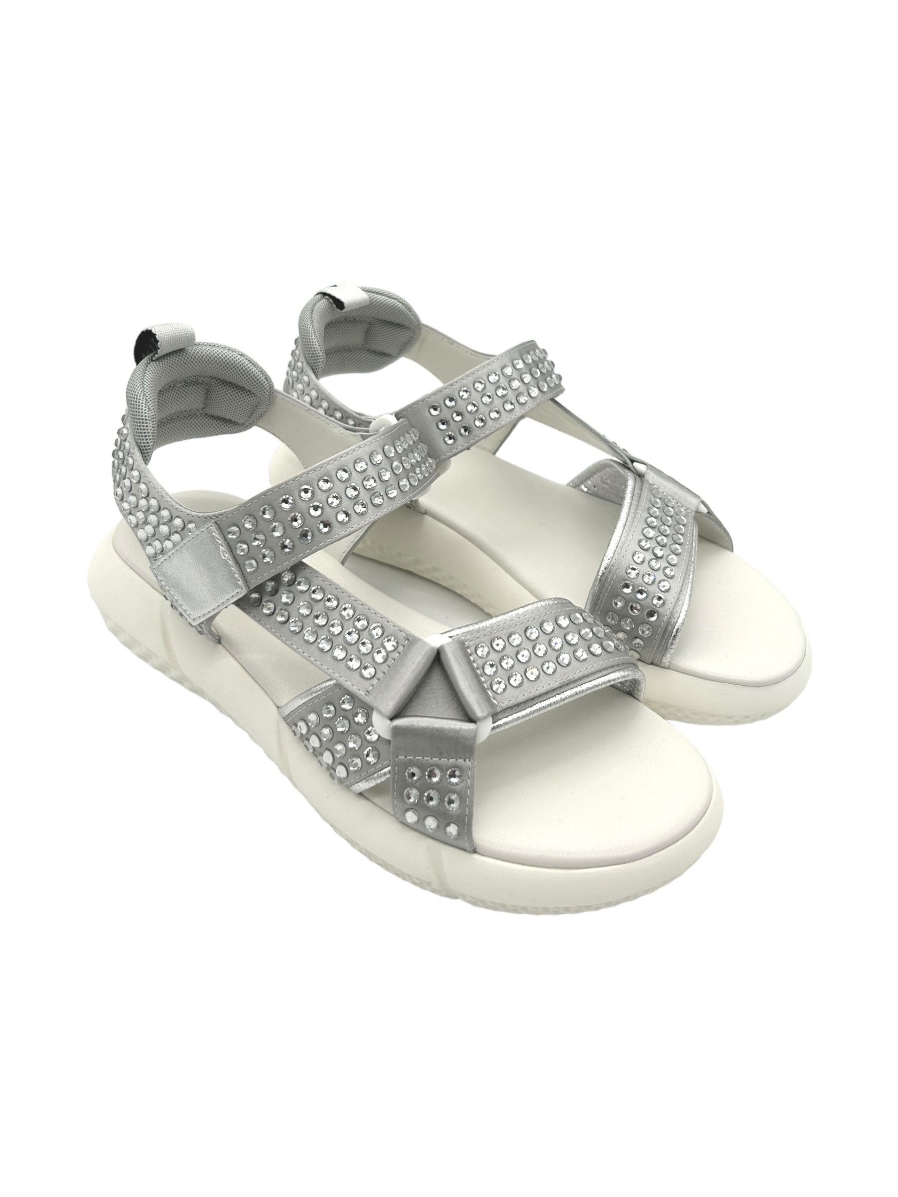 Sandalo basso pelle donna ELENA IACHI Silver - E3227 -
