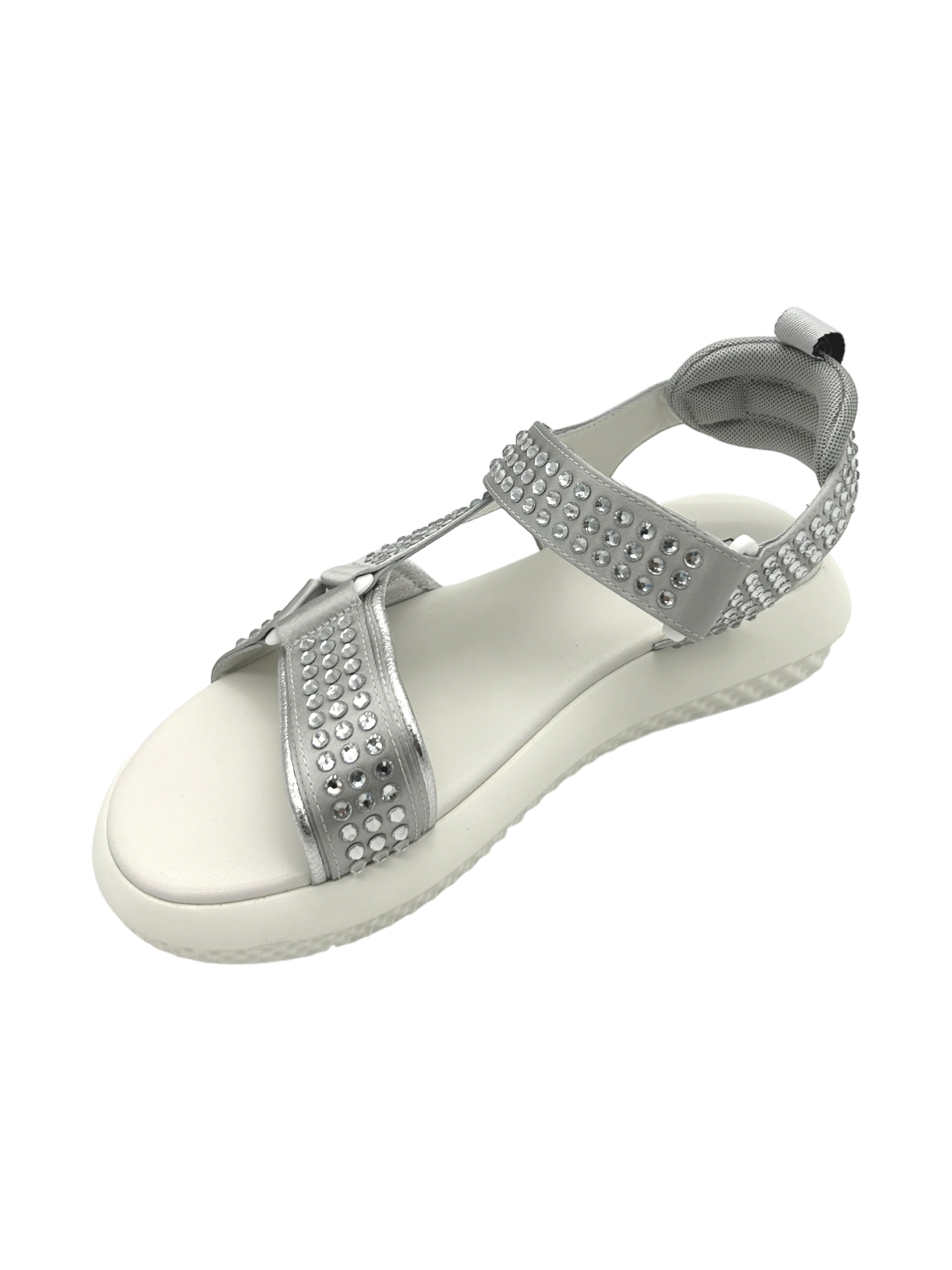 Sandalo basso pelle donna ELENA IACHI Silver - E3227 -