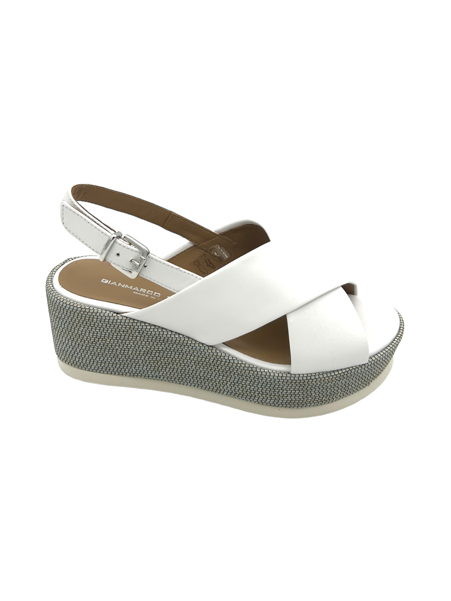 Sandalo pelle donna GIANMARCO SORELLI Jil Bianco - 2153 -