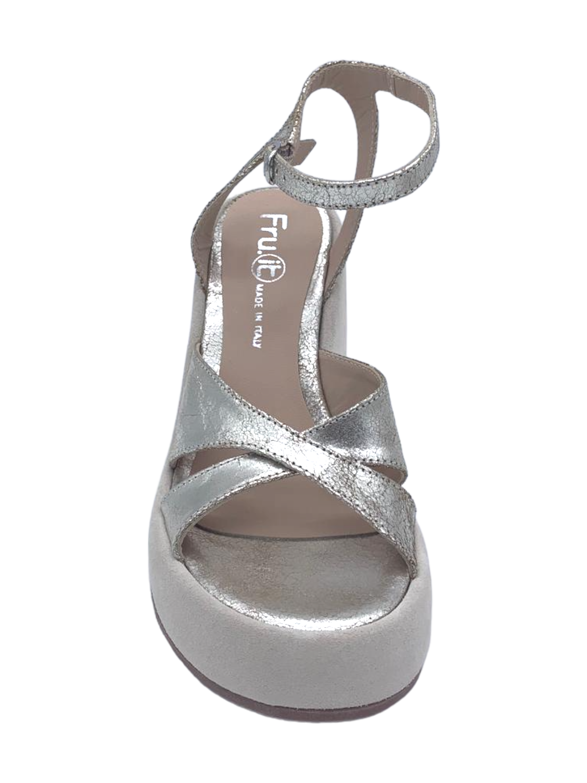 Sandalo donna FRU.IT Metallizzato Avorio - 8766 -