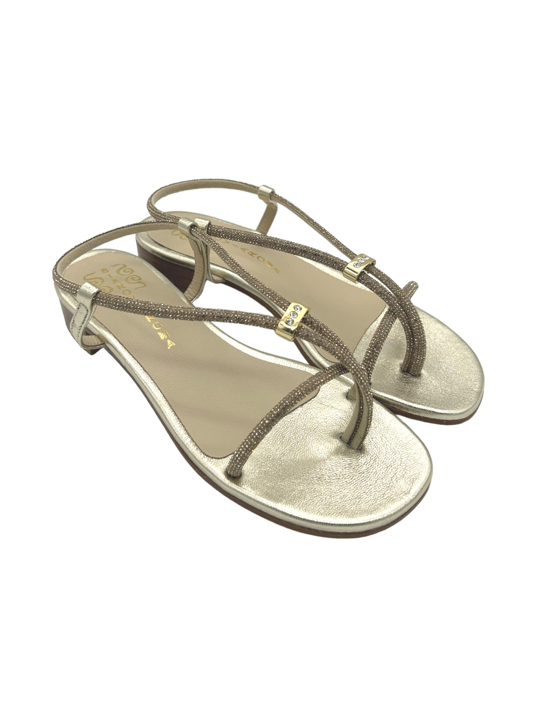 Sandalo donna SIANO VIA ROMA Laminato Platino - 058 -
