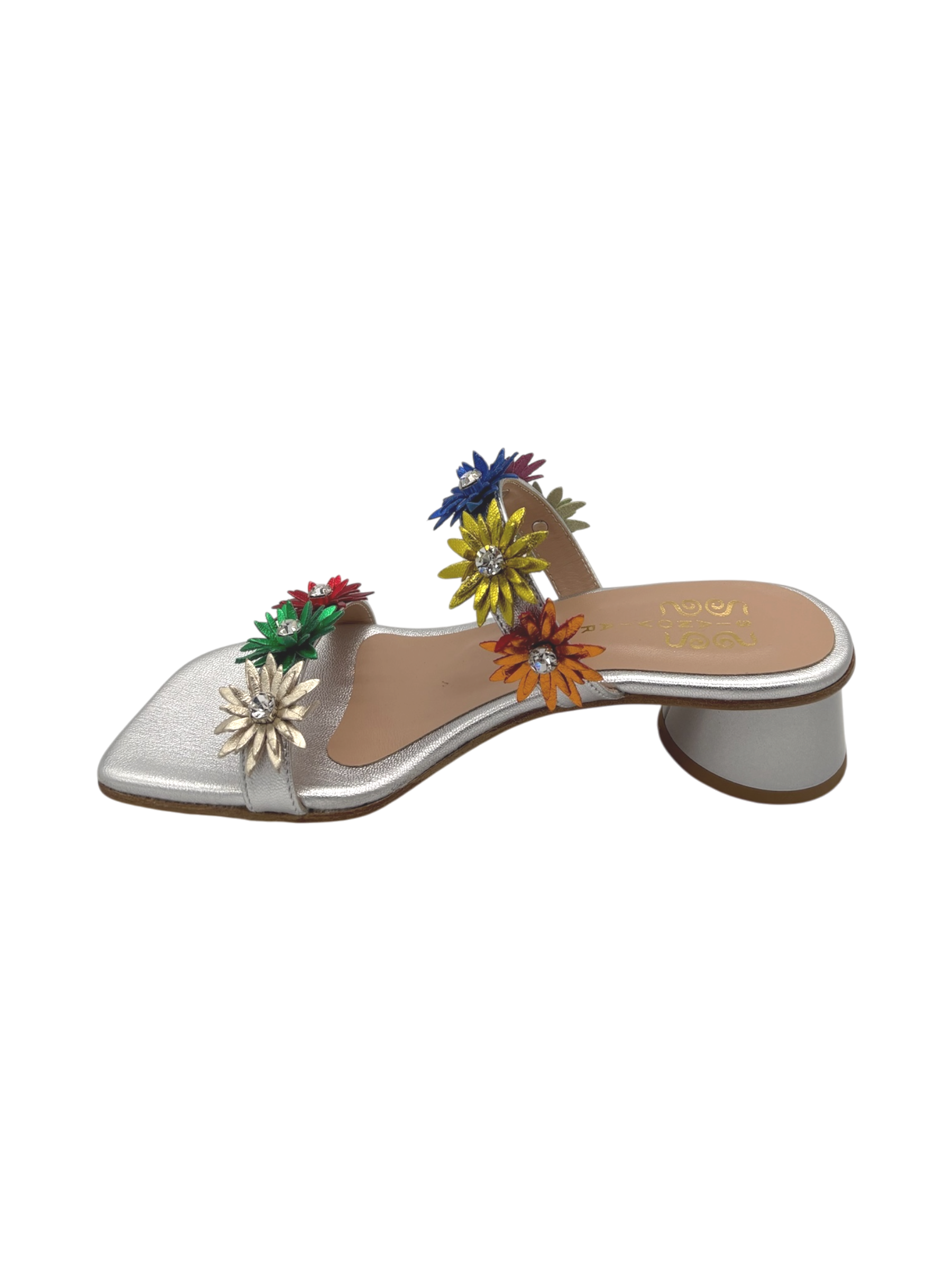 Sandalo donna SIANO VIA ROMA Pelle Argento -040-