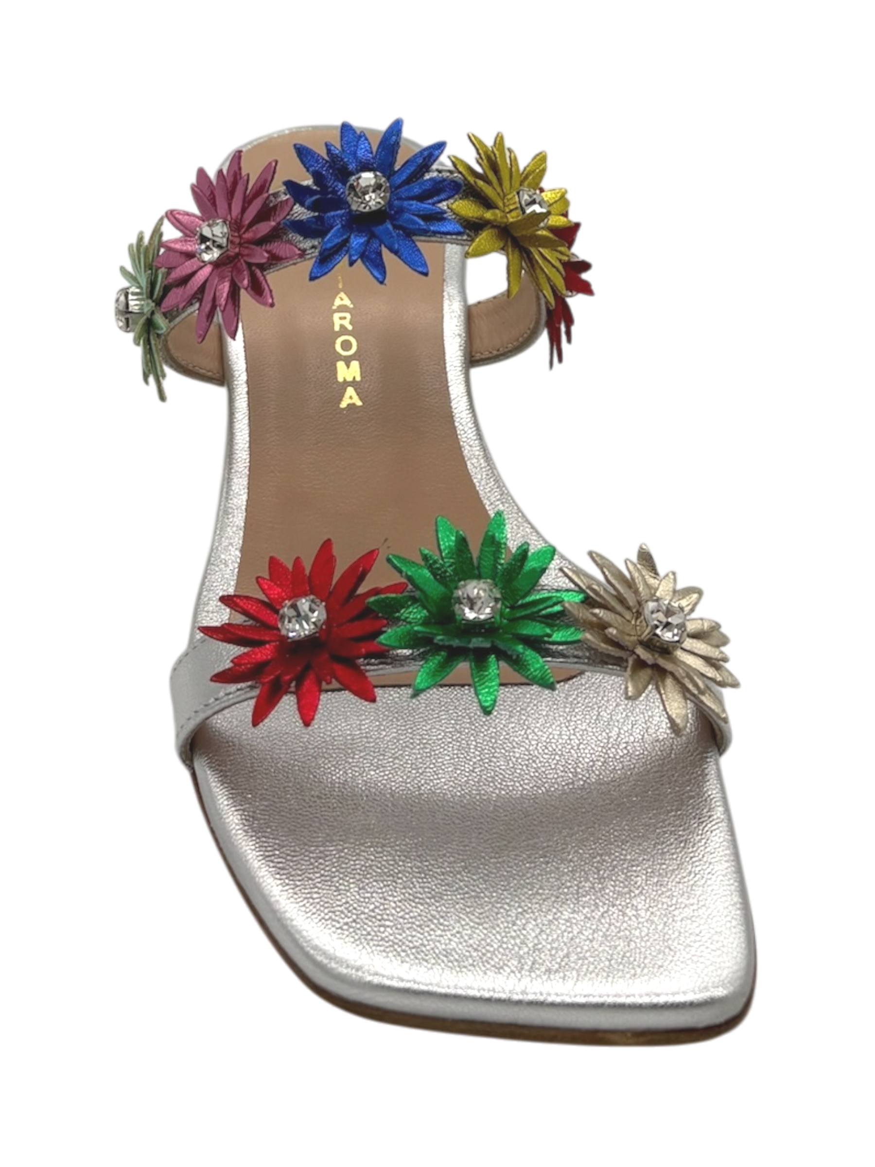 Sandalo donna SIANO VIA ROMA Pelle Argento -040-