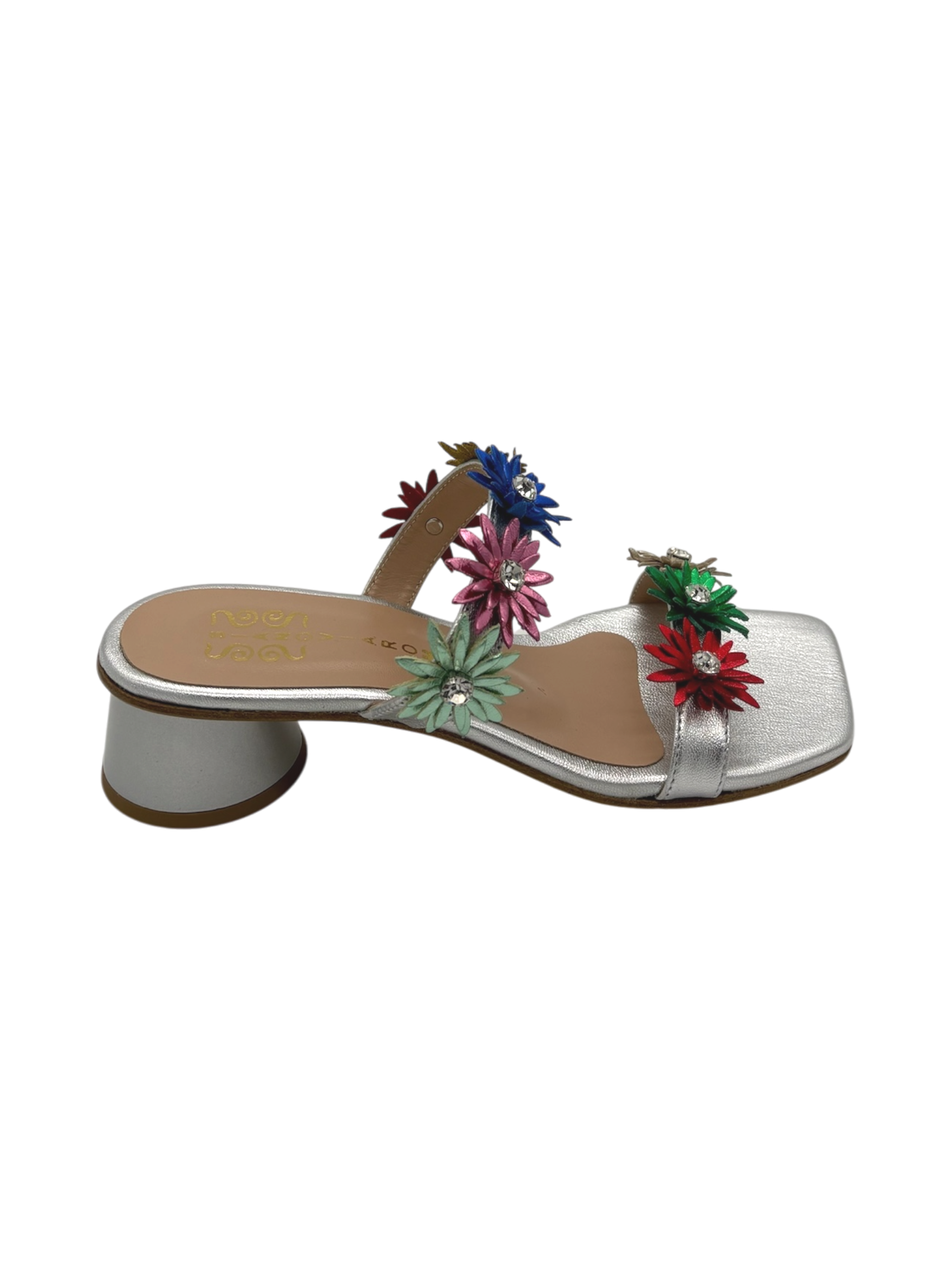 Sandalo donna SIANO VIA ROMA Pelle Argento -040-