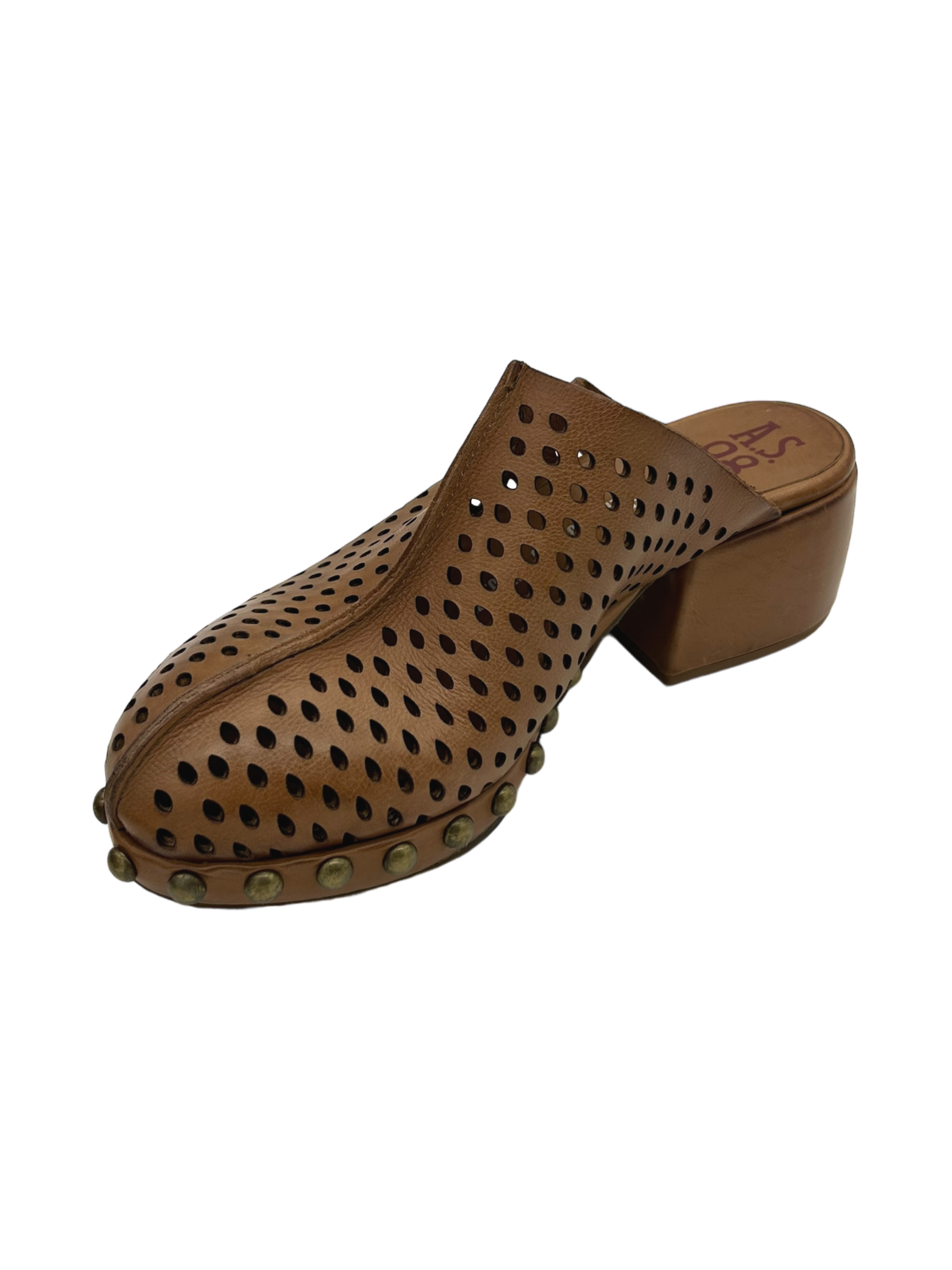 Sandalo in pelle donna As98 Camel - B36103 -