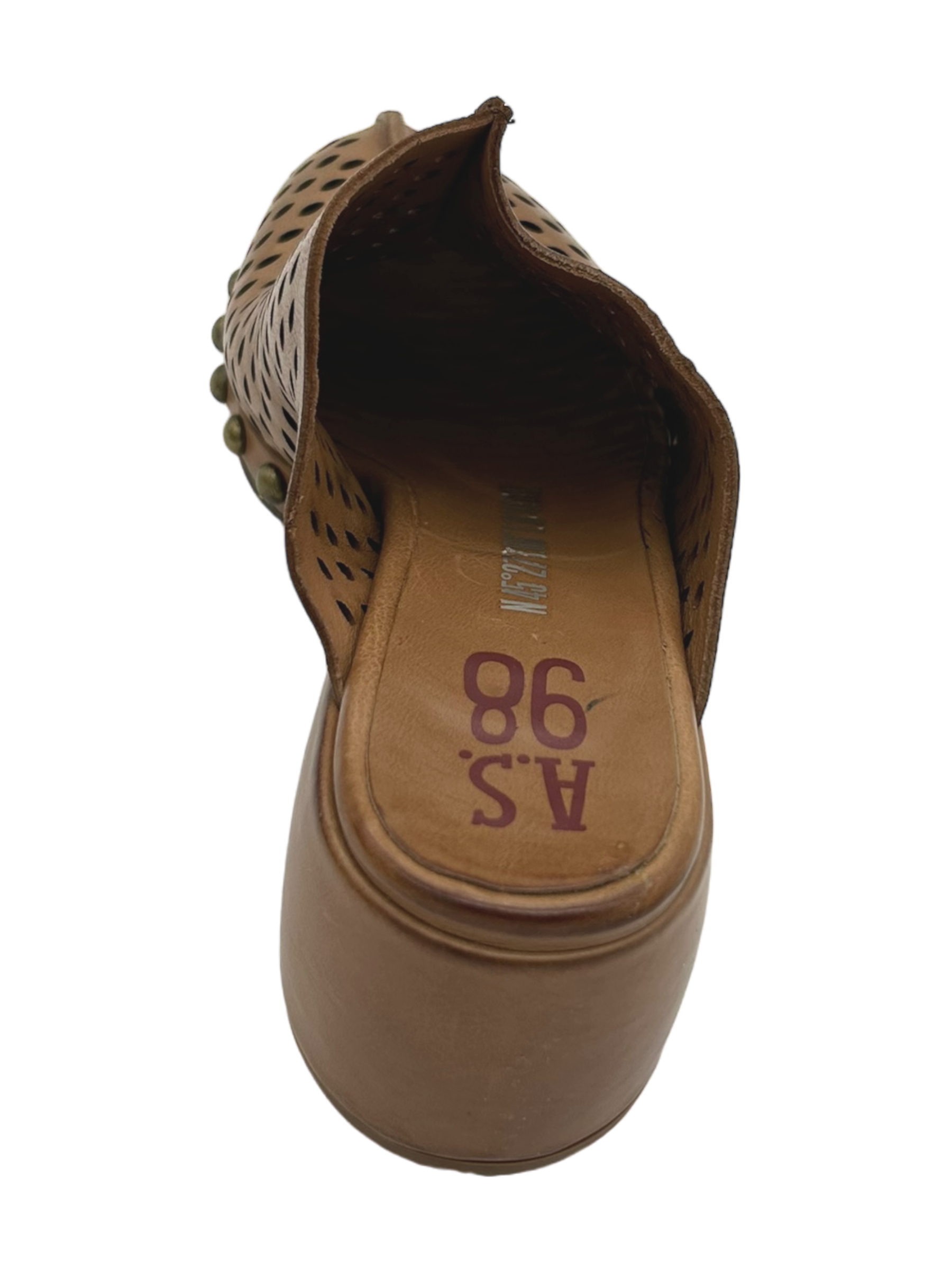 Sandalo in pelle donna As98 Camel - B36103 -