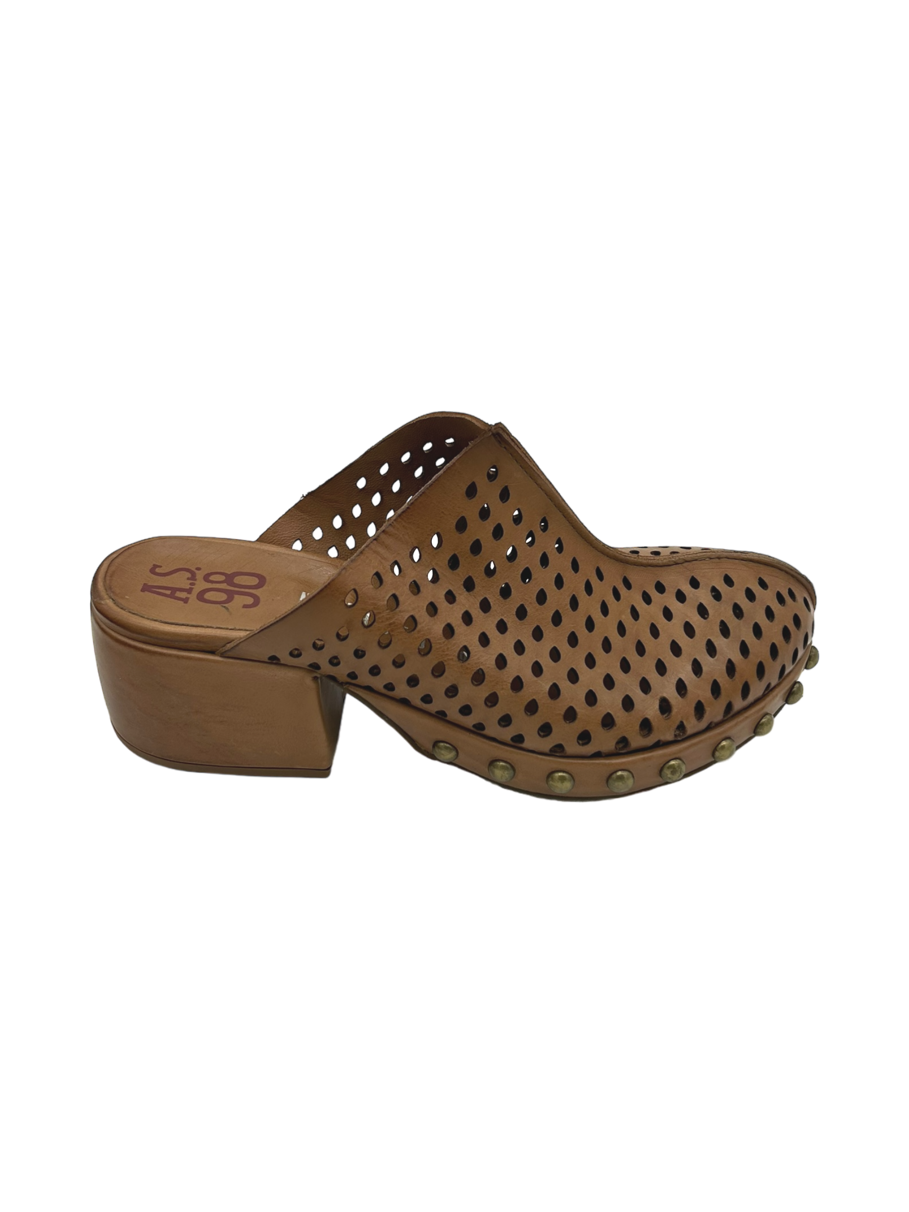 Sandalo in pelle donna As98 Camel - B36103 -
