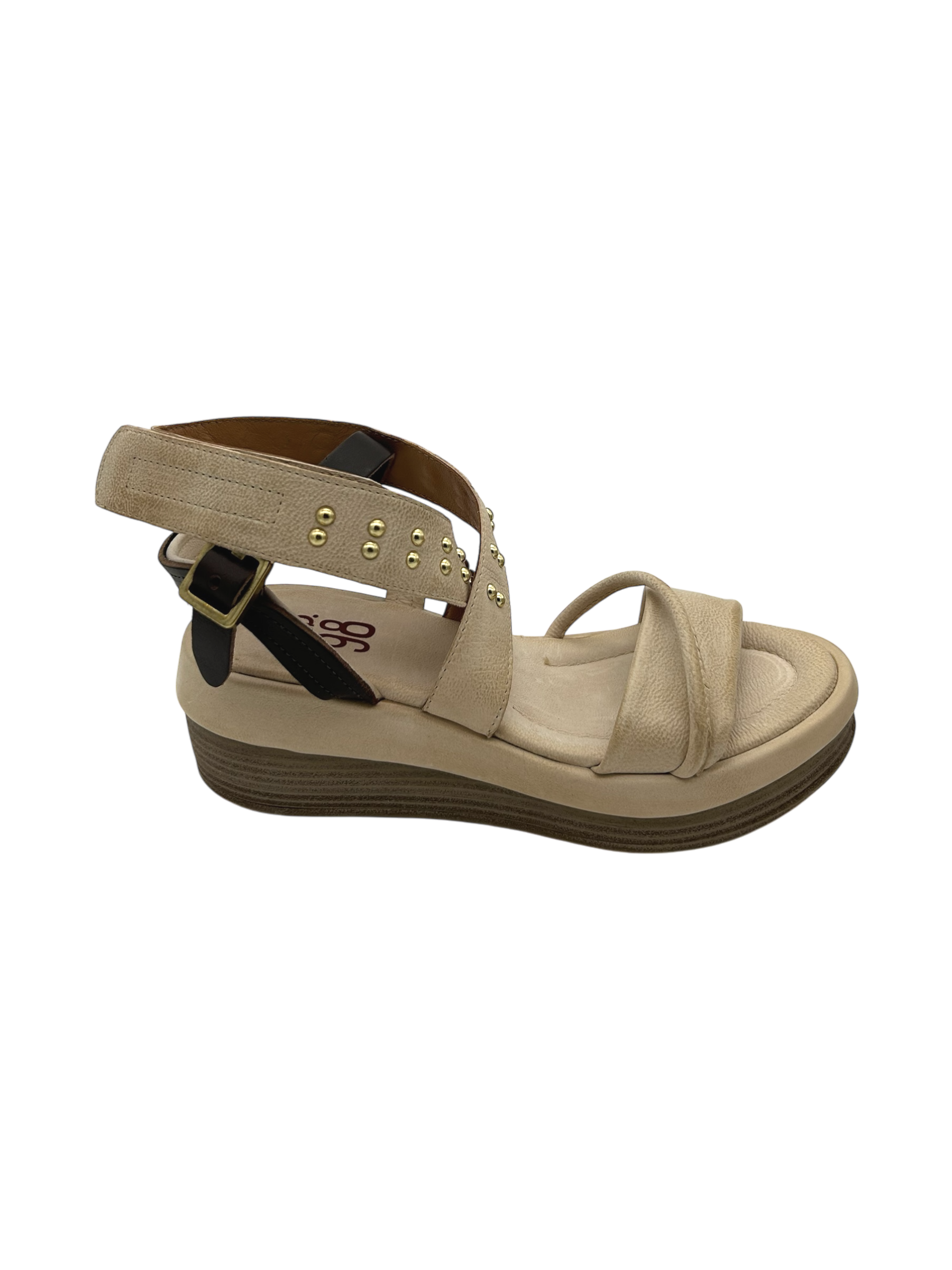 Sandalo in pelle zeppa donna AS98 Beach   - C02001 -