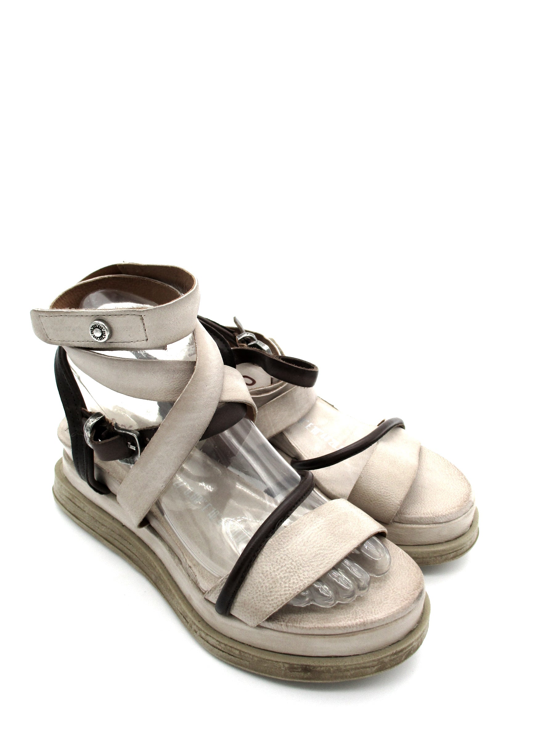 Sandalo in pelle zeppa donna AS98 Lagos Dust Fondente - A15031 -