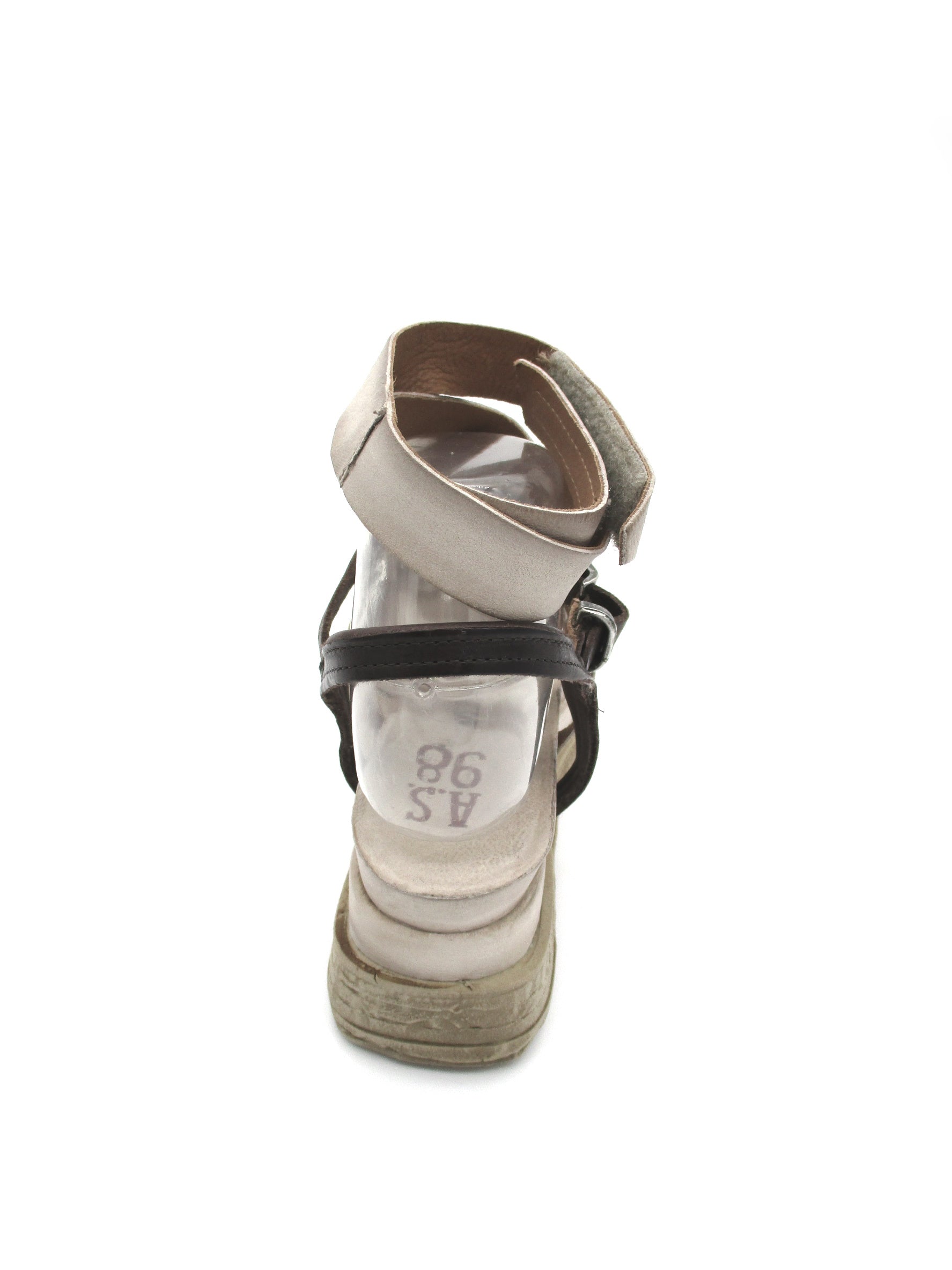 Sandalo in pelle zeppa donna AS98 Lagos Dust Fondente - A15031 -