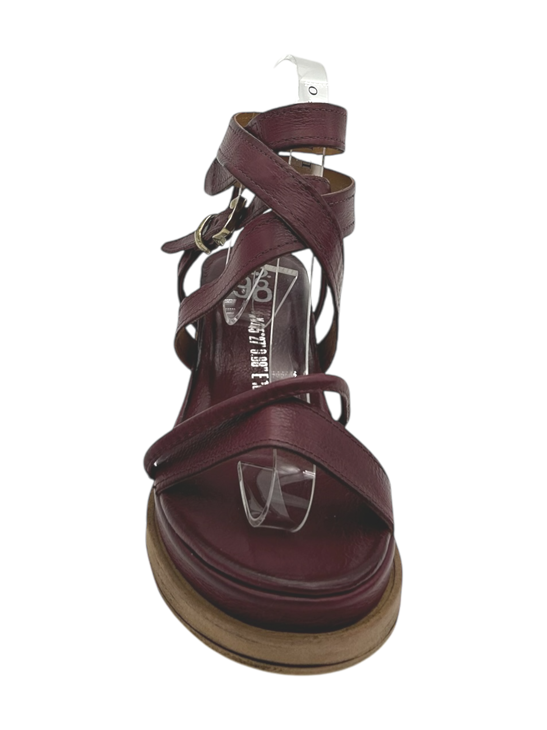 Sandalo in pelle zeppa donna AS98 Lagos Rubino - A15006 -