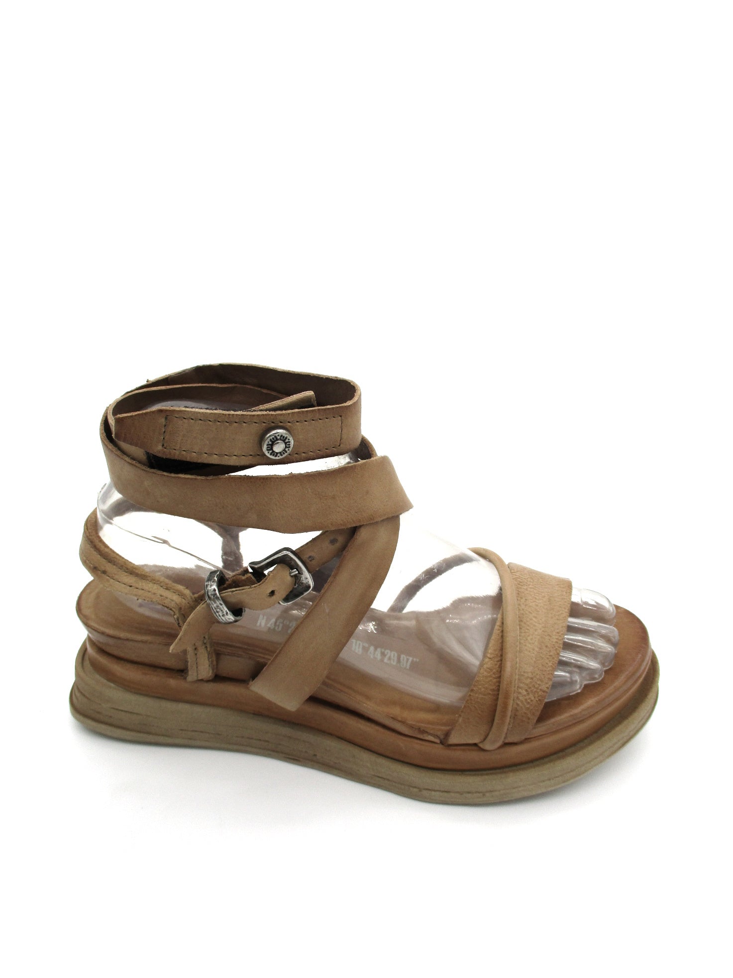 Sandalo in pelle zeppa donna AS98 Lagos Tiger - A15006 -