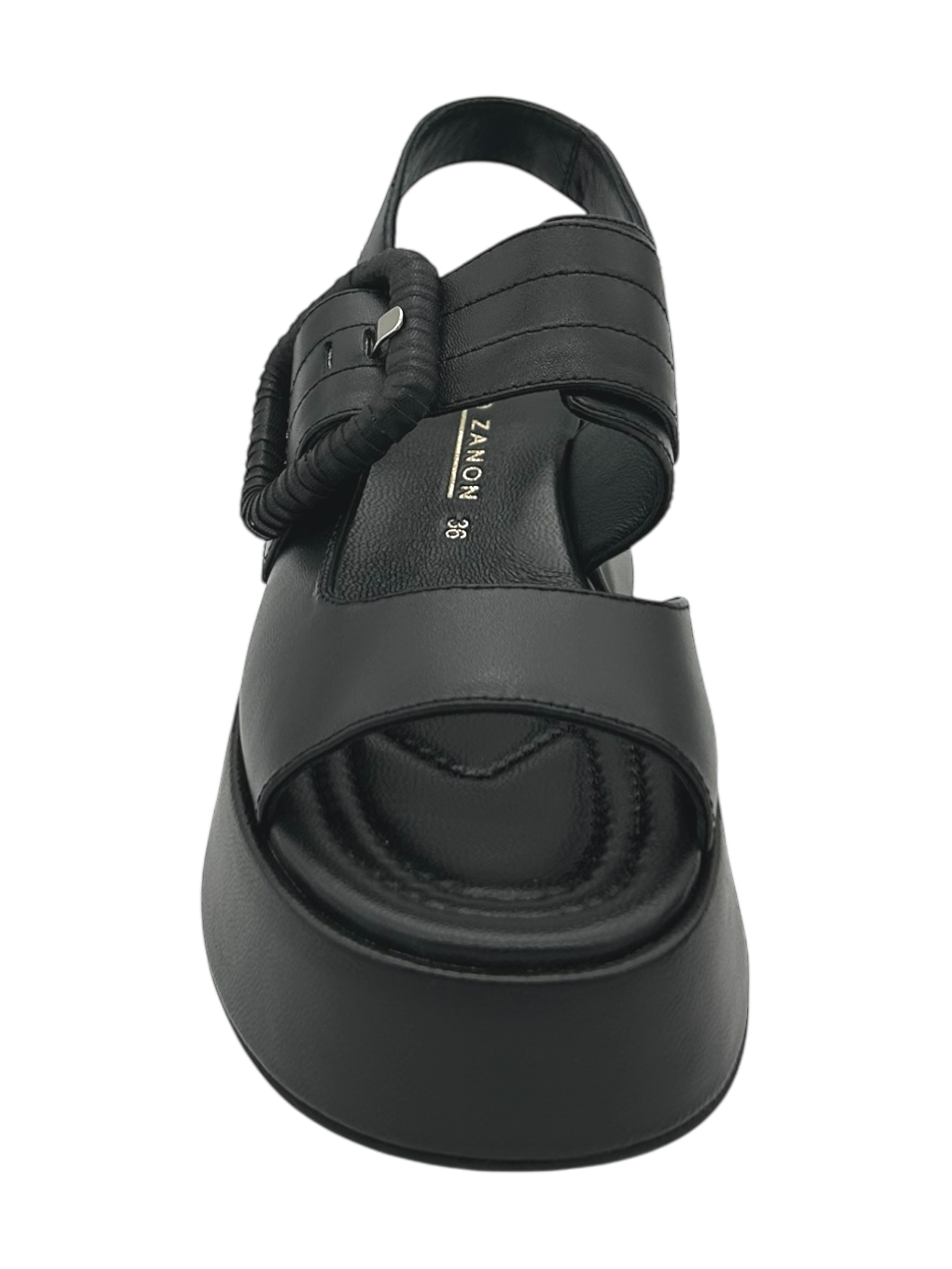 Sandalo pelle Elvio Zanon Nero -EB1206X-