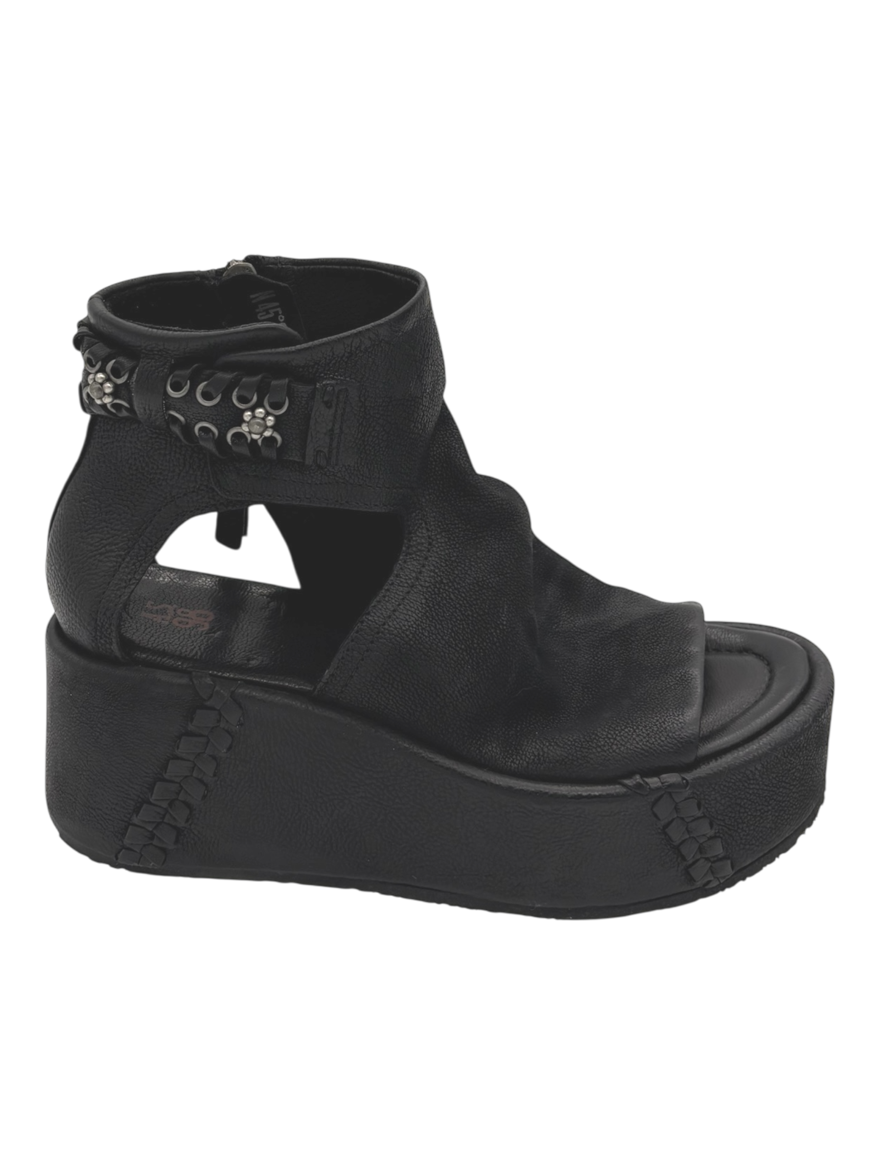 Sandalo pelle donna AS98 Black - B99008 -