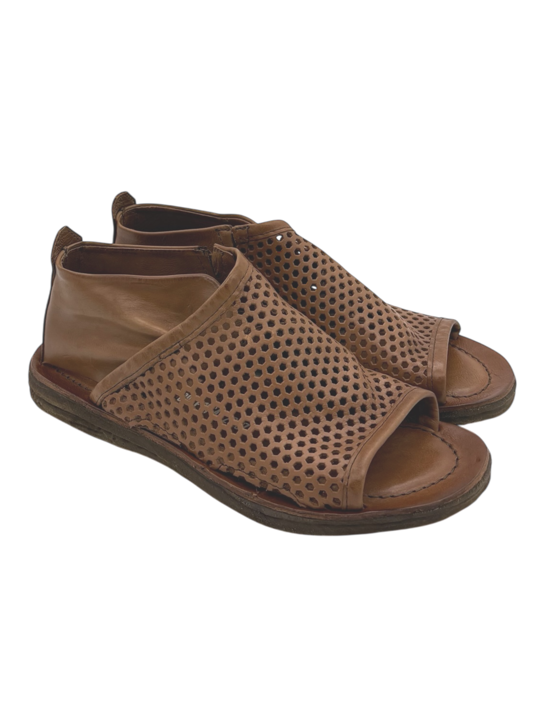 Sandalo pelle donna AS98 Camel - A16080 -