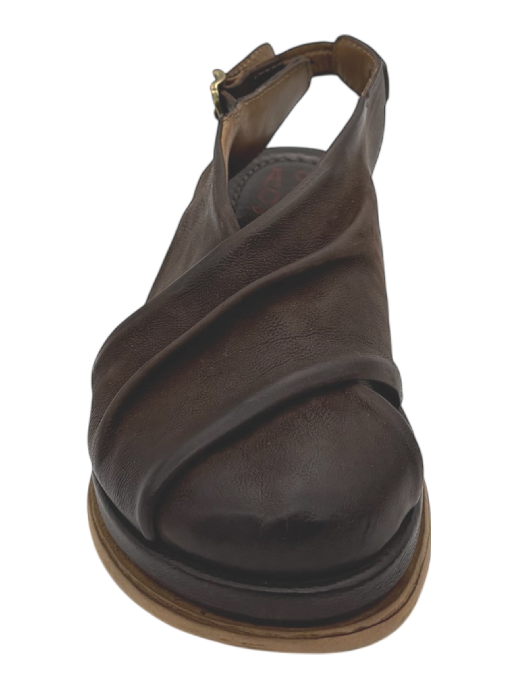 Sandalo pelle donna AS98 Ebano - B60021 -