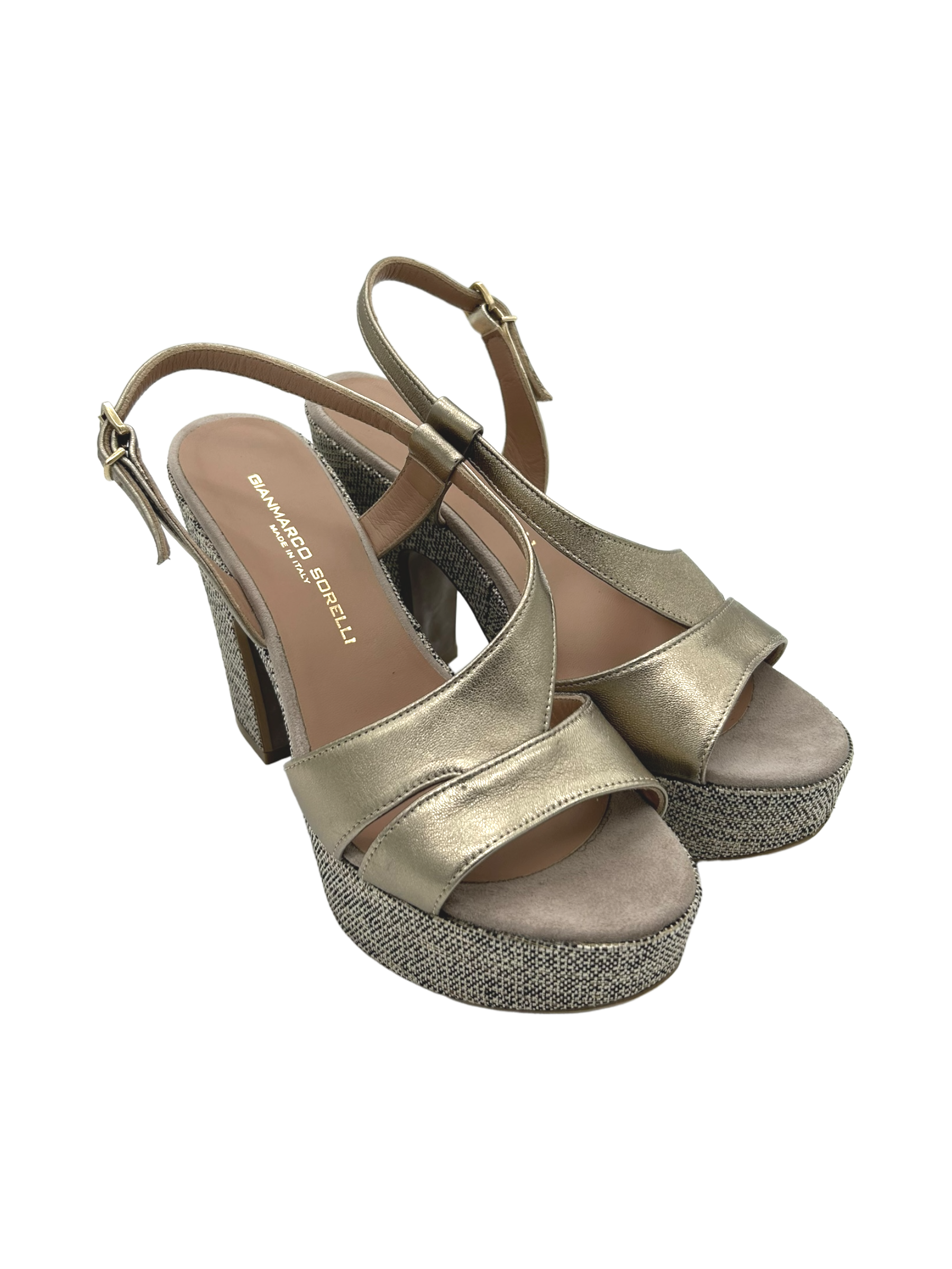 Sandalo pelle donna GIANMARCO SORELLI Laminato wash Alba - 2815 -