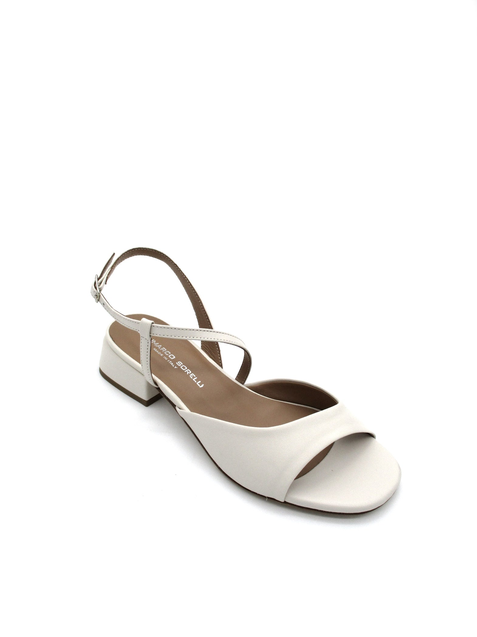 Sandalo pelle donna GIANMARCO SORELLI Musa Milk - 2120 -