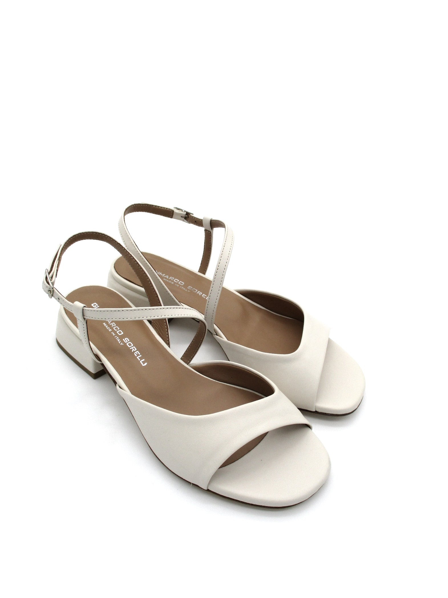 Sandalo pelle donna GIANMARCO SORELLI Musa Milk - 2120 -