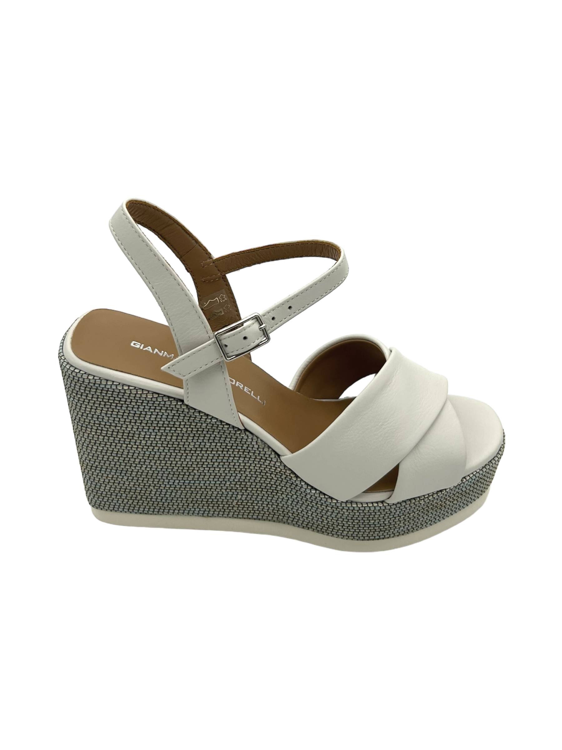 Sandalo pelle donna GIANMARCO SORELLI Vale Gesso -2150 -