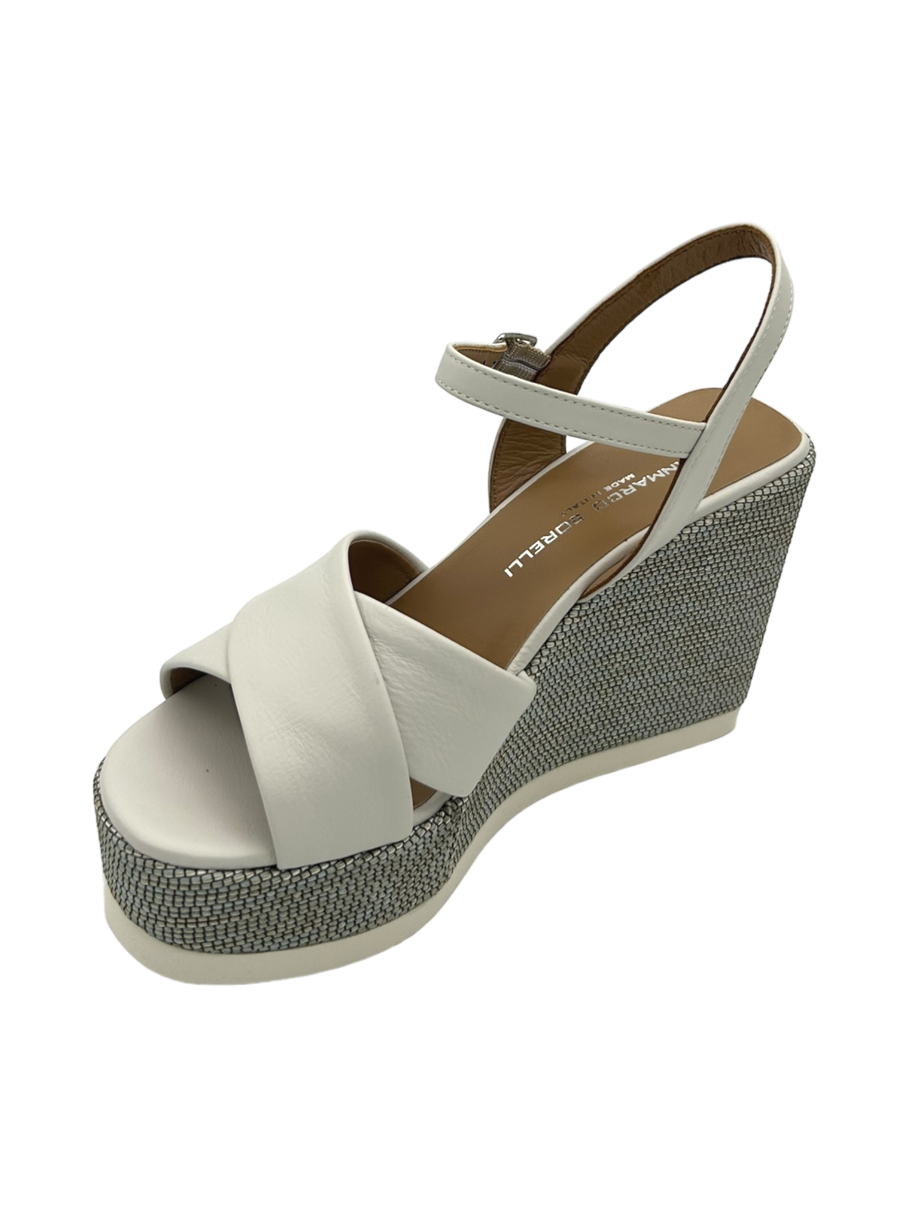 Sandalo pelle donna GIANMARCO SORELLI Vale Gesso -2150 -