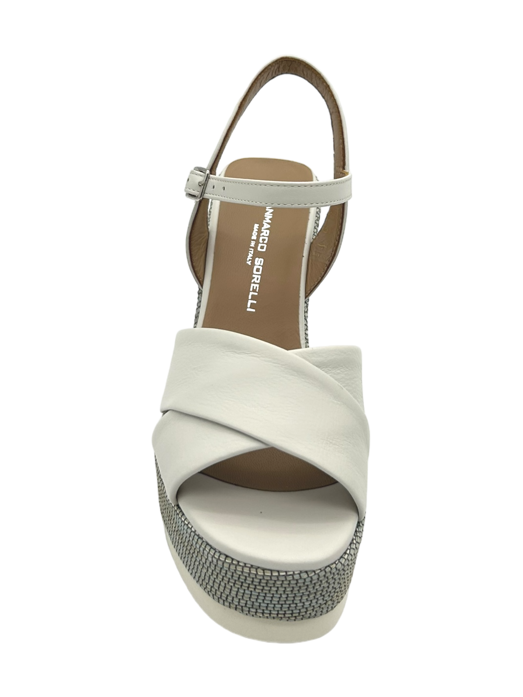 Sandalo pelle donna GIANMARCO SORELLI Vale Gesso -2150 -