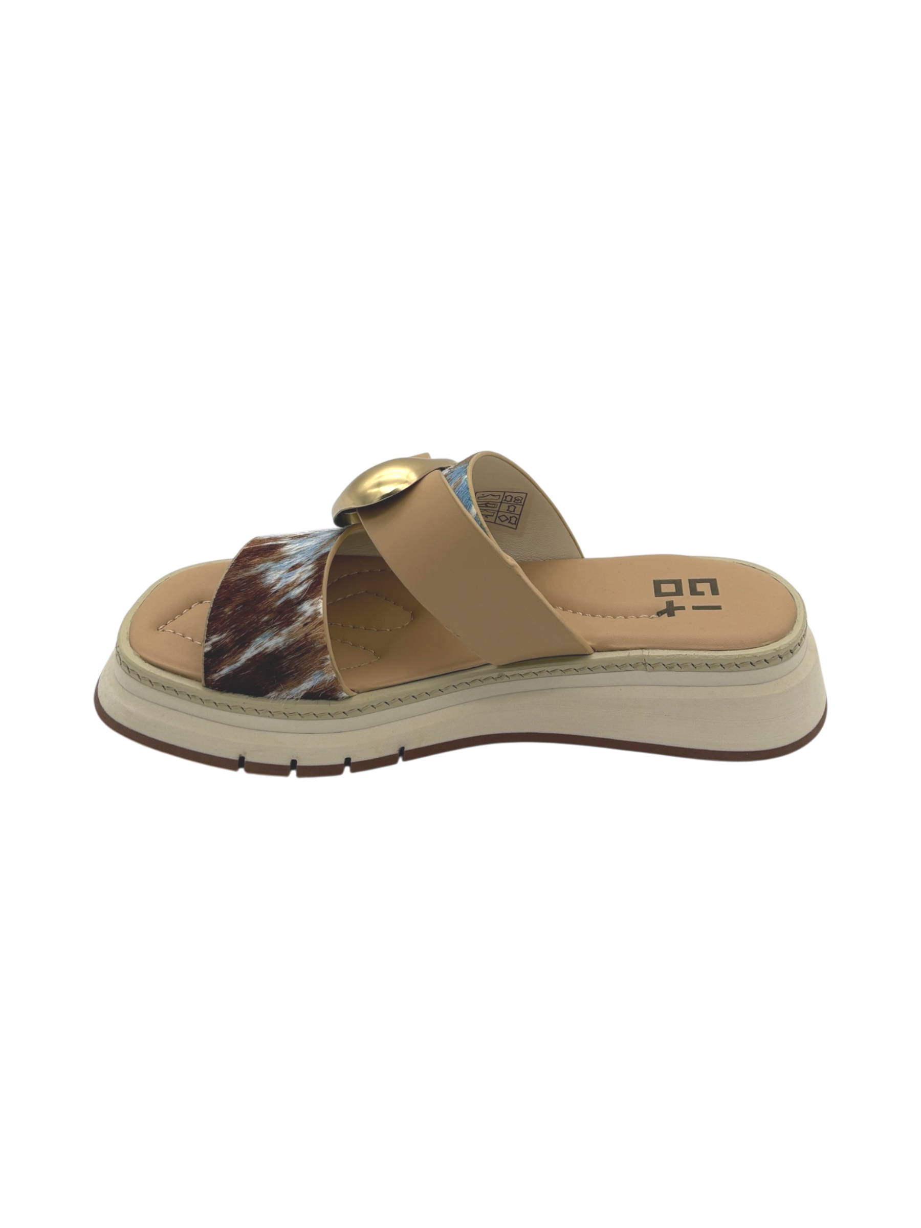 Sandalo pelle donna GIO+ Combi mucca Malva 01B